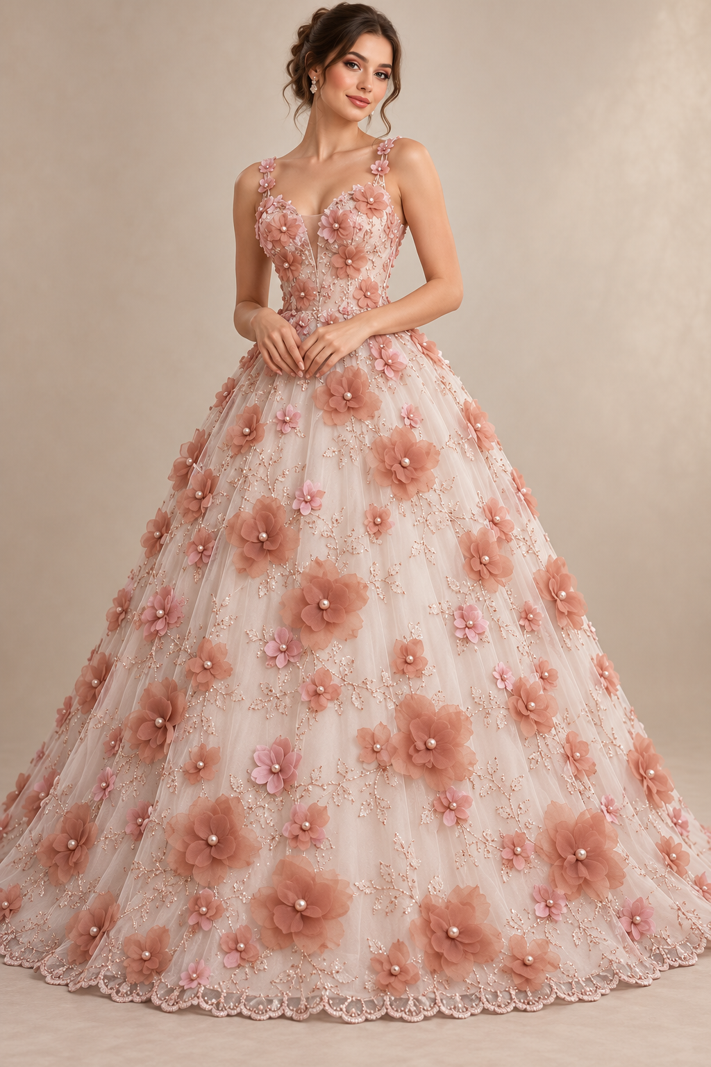 A727 · Inspiración de vestido generada con IA. Se vende tela por metro.