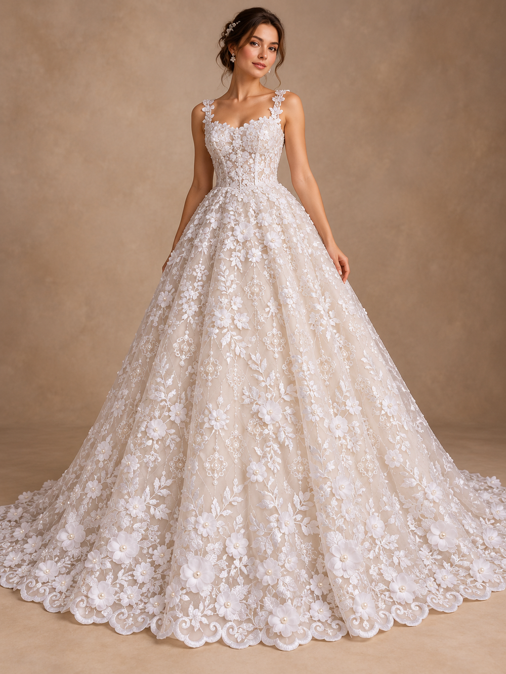 A862blanco · Inspiración de vestido generada con IA. Se vende tela por metro.