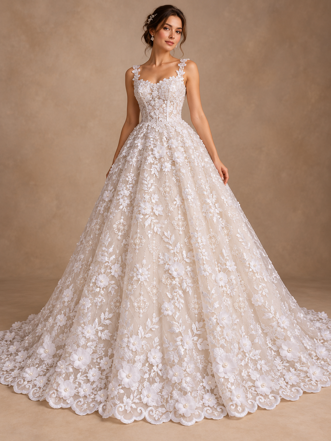 A862blanco · Inspiración de vestido generada con IA. Se vende tela por metro.