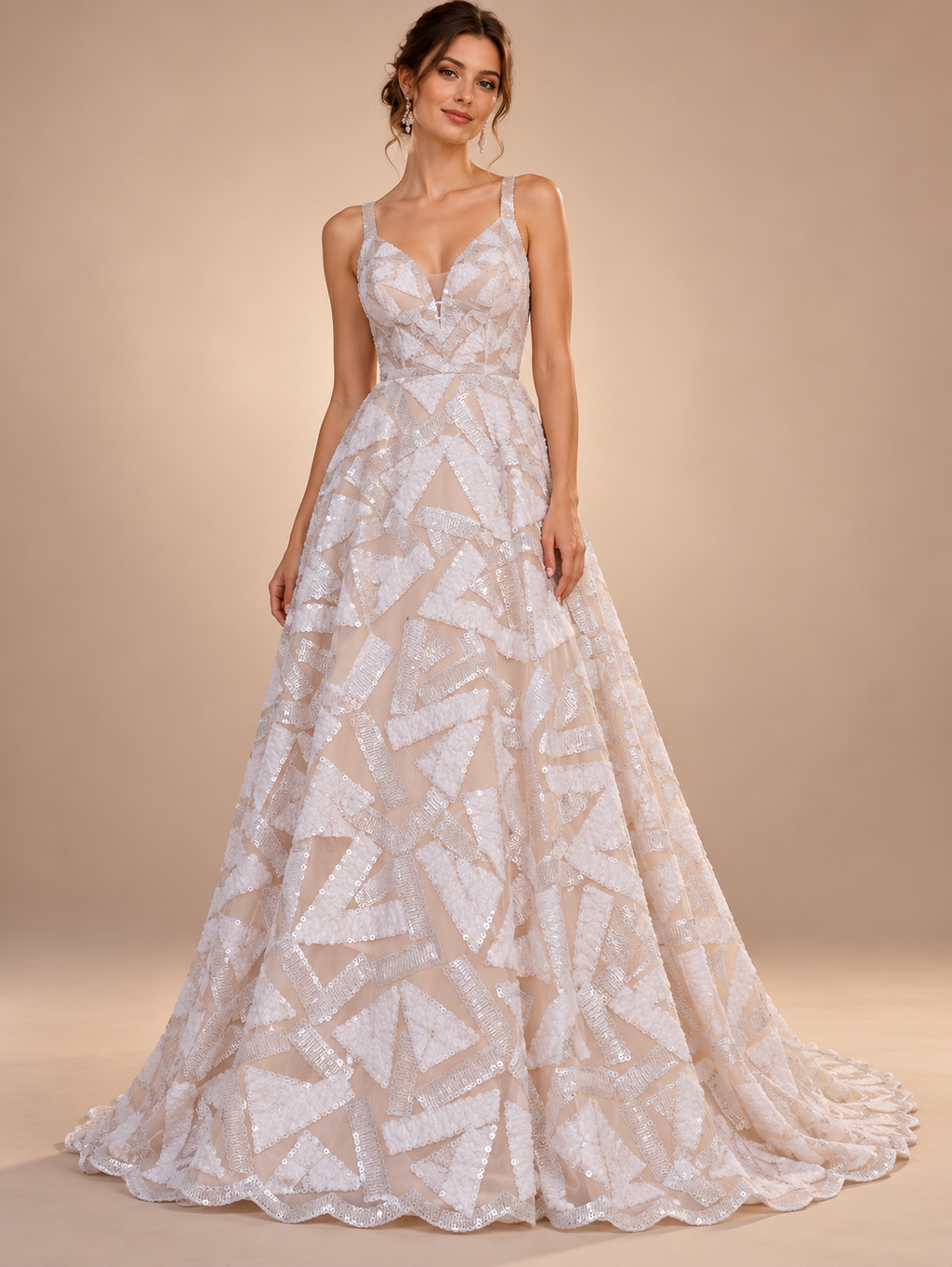 A892hueso · Inspiración de vestido generada con IA. Se vende tela por metro.