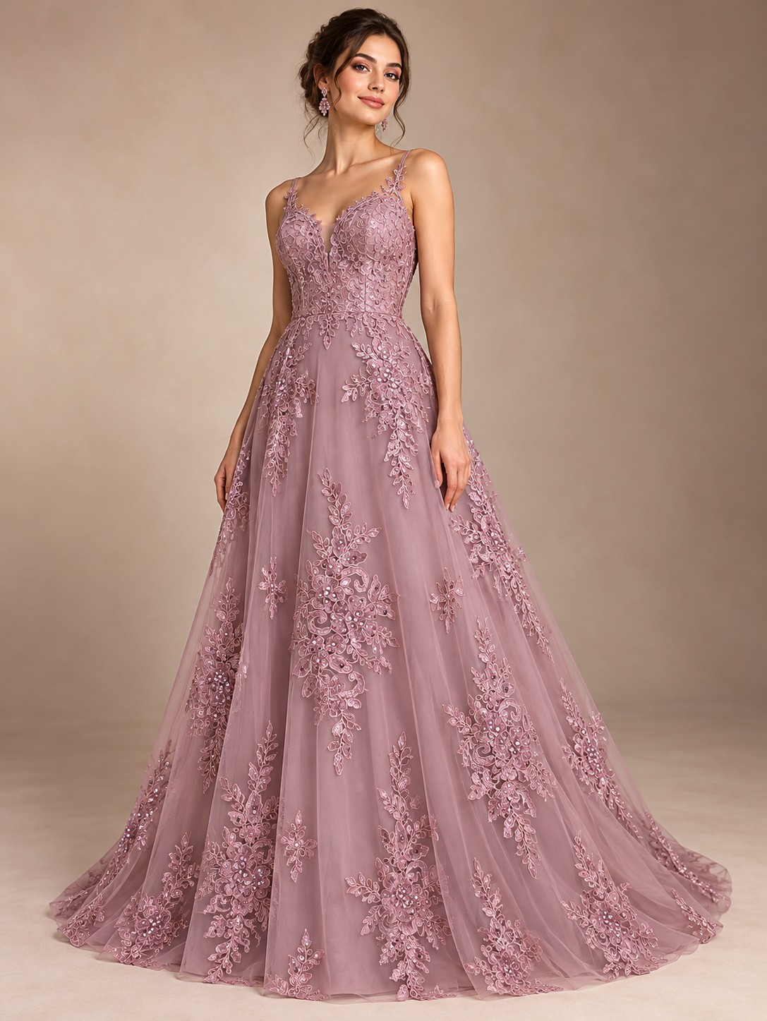 A948 · Inspiración de vestido generada con IA. Se vende tela por metro.