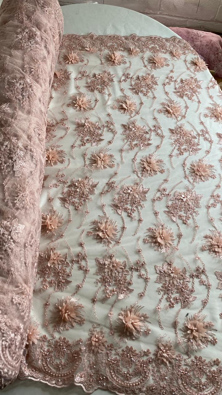 HH238 BLUSH: fotografía real del tejido y color exacto. Se vende tela por metro.