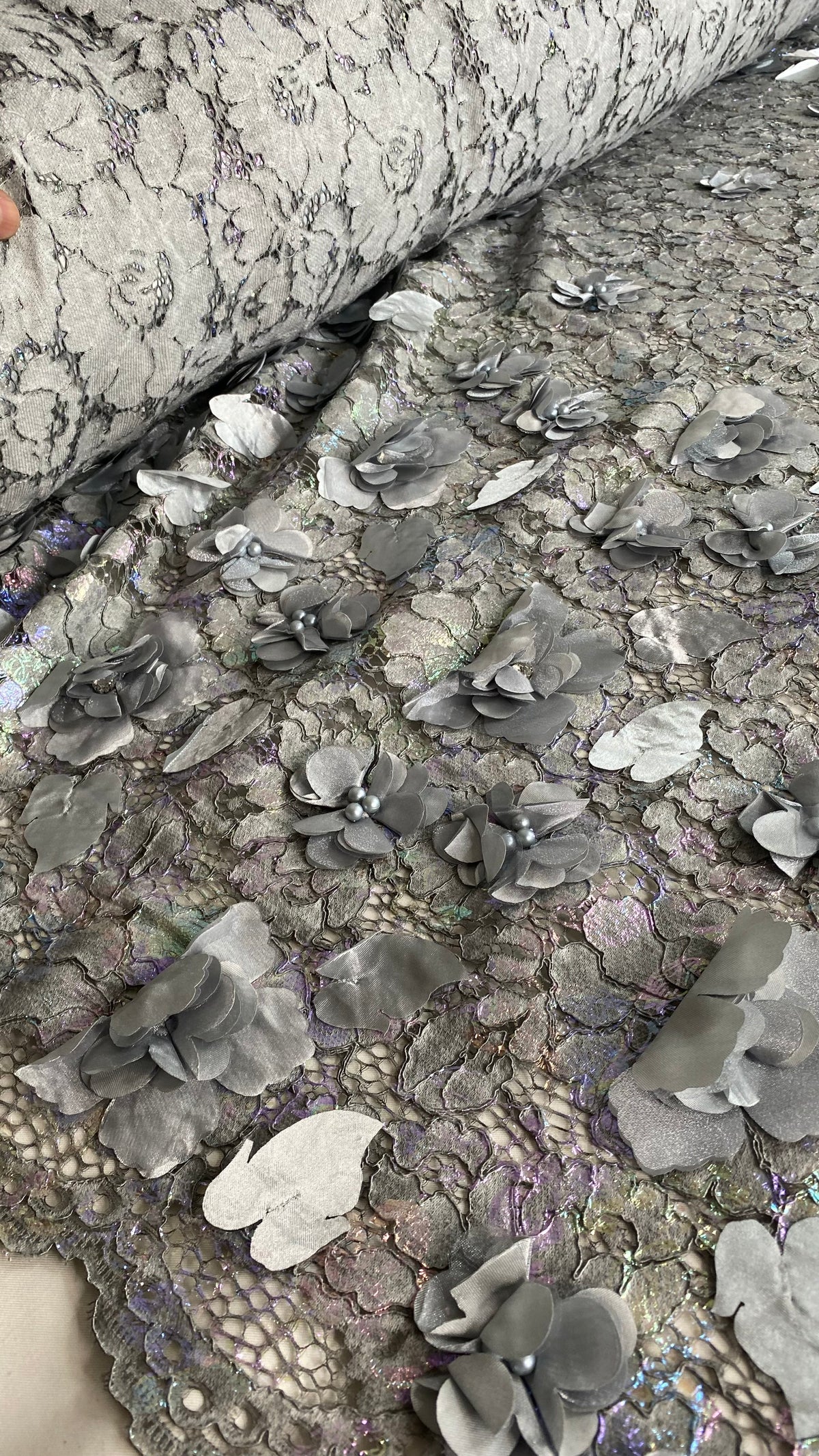 HH257 GRIS: fotografía real del tejido y color exacto. Ceremonia Textil. Se vende tela por metro.