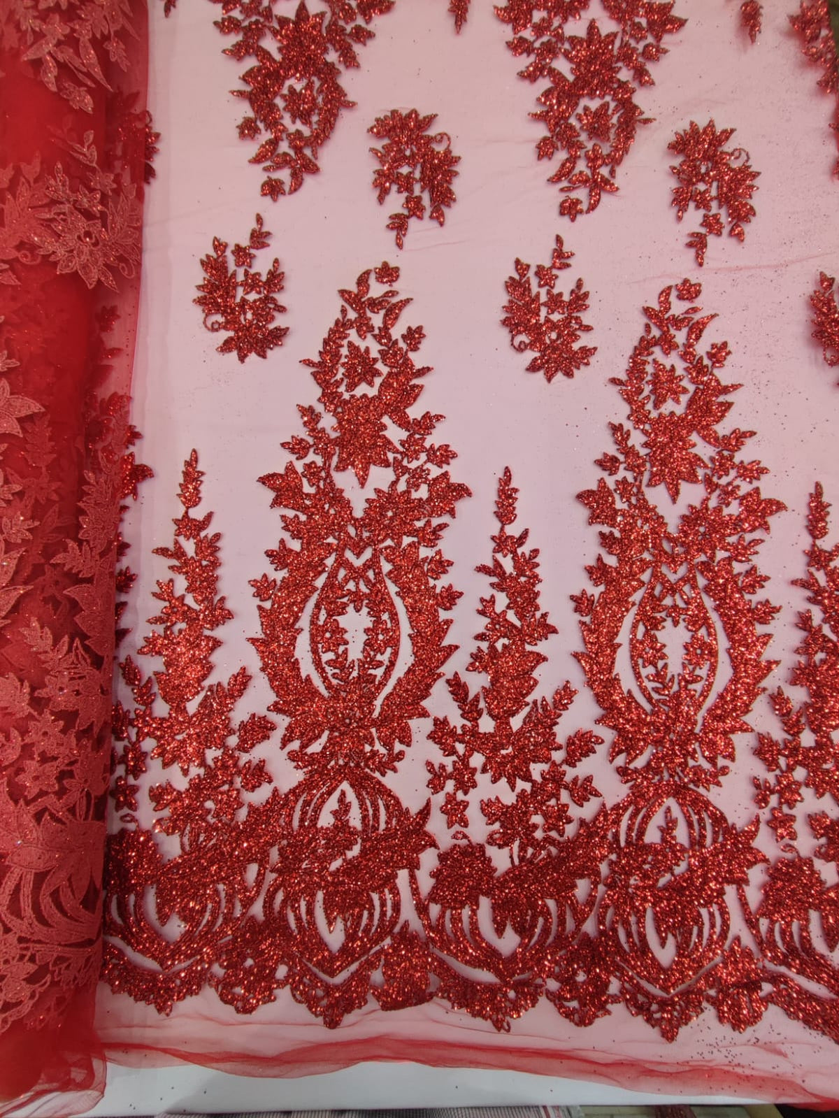 HH277 ROJO: fotografía real del tejido y color exacto. Ceremonia Textil. Se vende tela por metro.