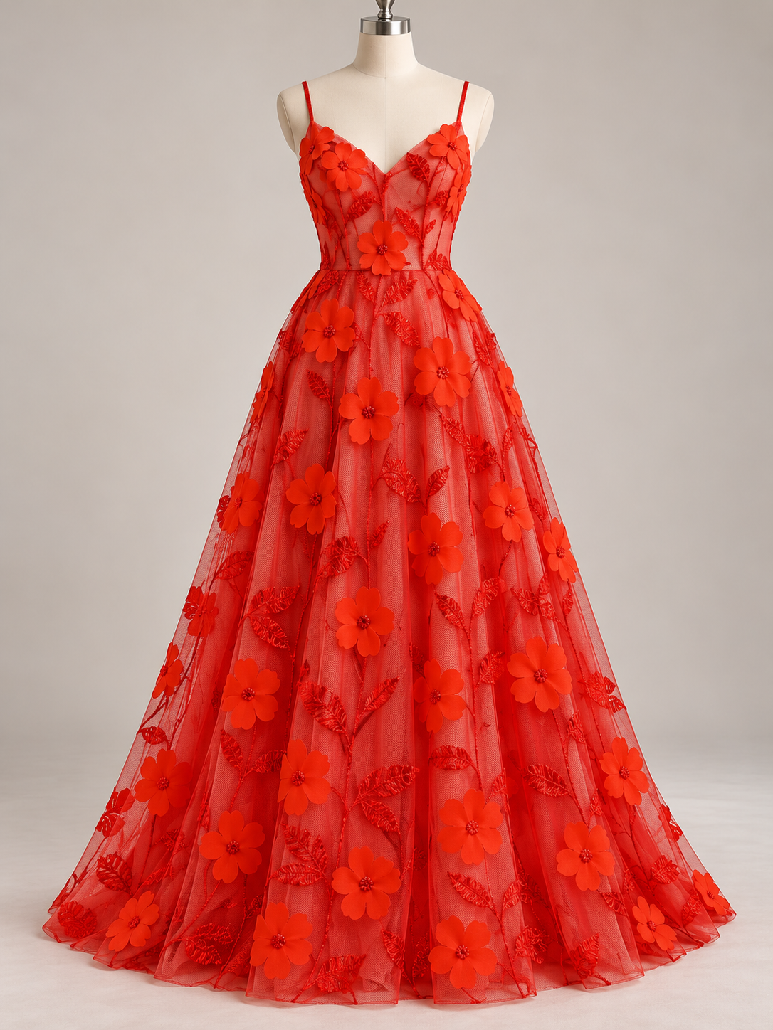 Inspiración de vestido generada con IA: FR817 color Rojo; se vende la tela.