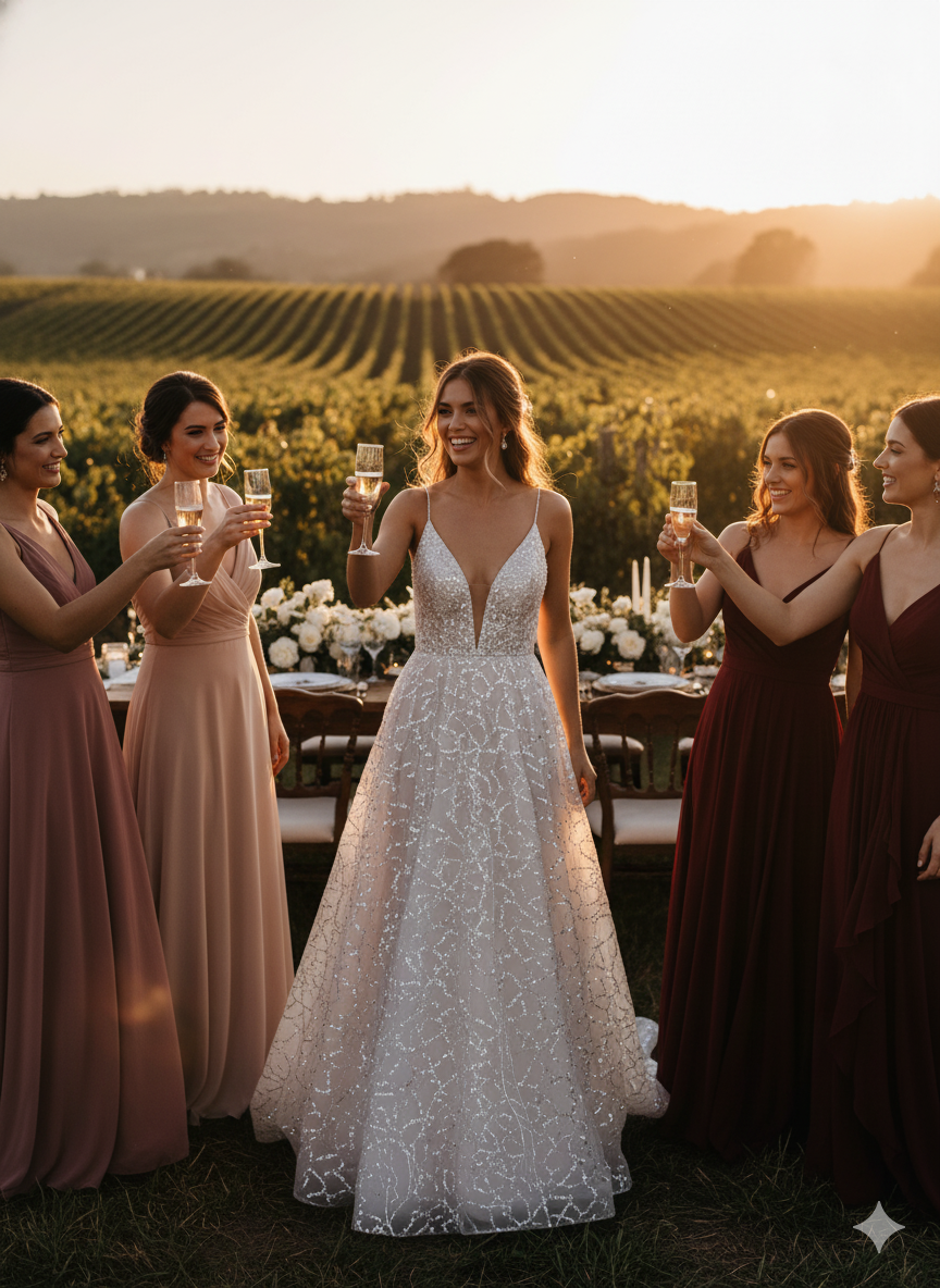 Tul bordado color hueso A943, ideal para vestidos de noche de boda y de XV años