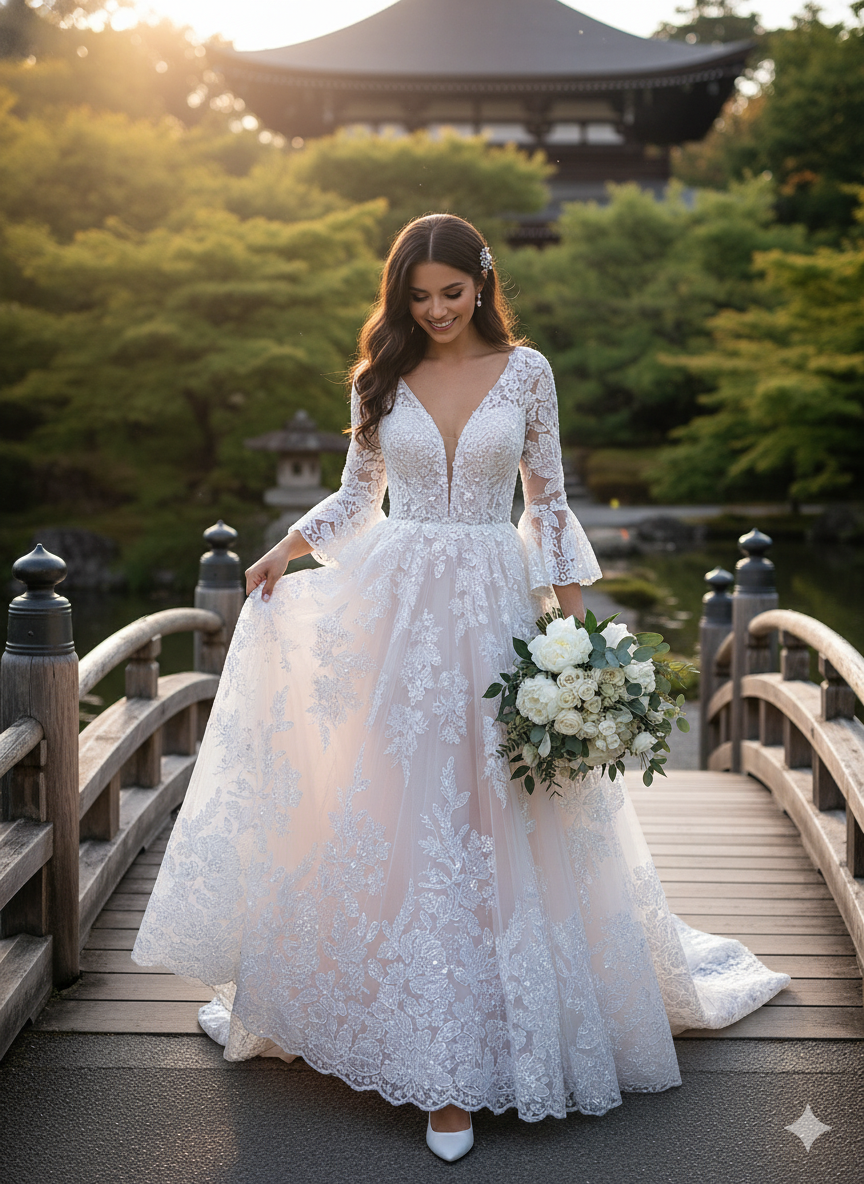 Tul bordado color blanco A982, ideal para vestidos de noche de boda y de XV años