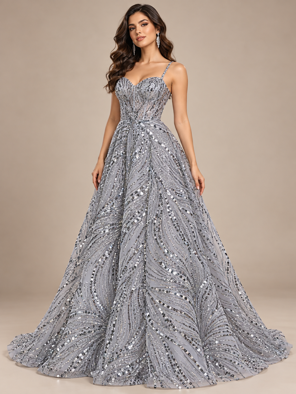 H035 · Inspiración de vestido generada con IA. Se vende tela por metro.