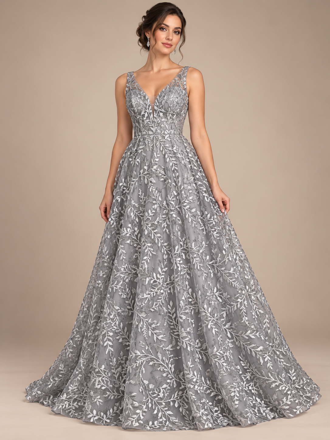 H083 · Inspiración de vestido generada con IA. Se vende tela por metro.
