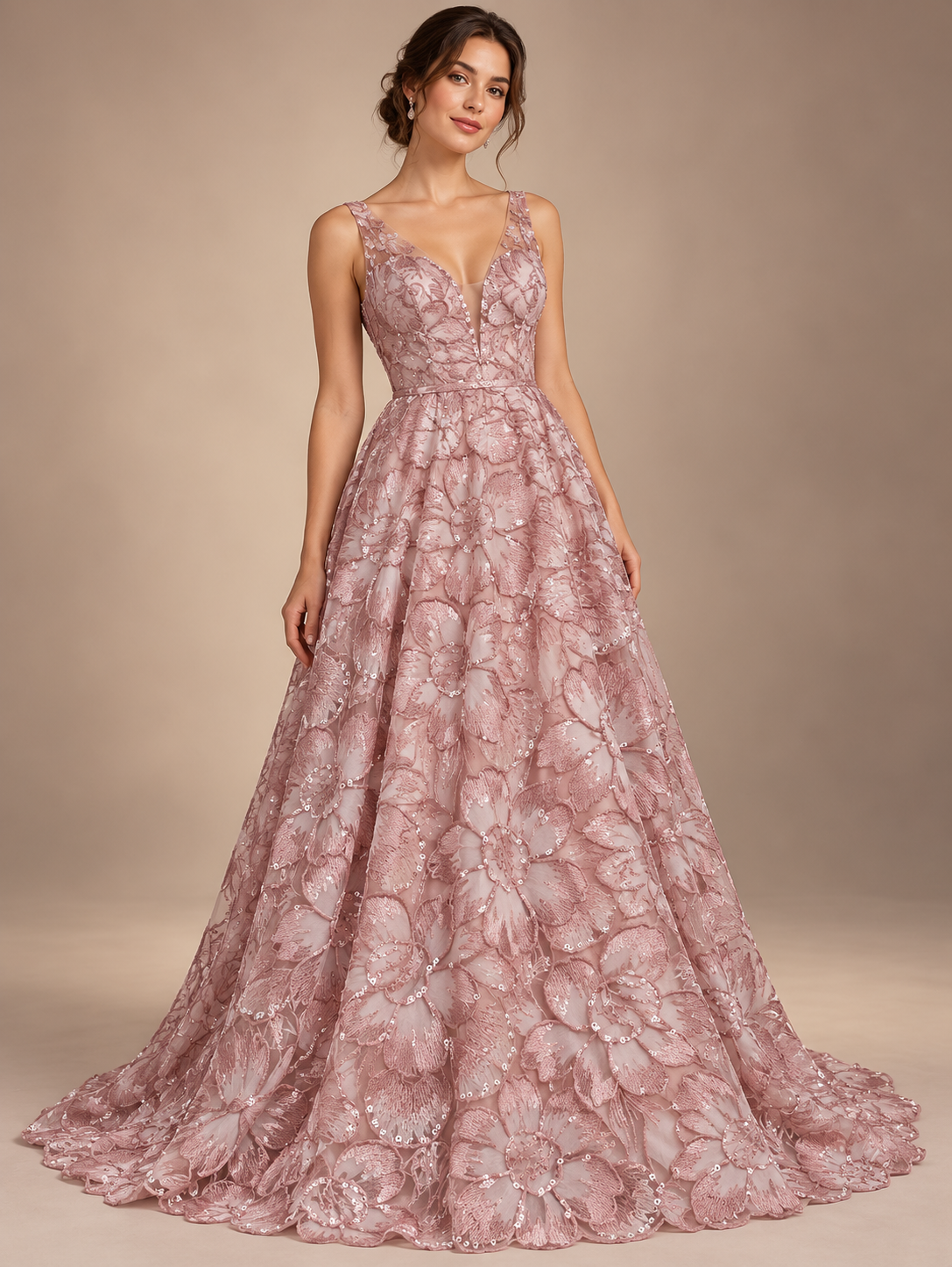 H087rosa · Inspiración de vestido generada con IA. Se vende tela por metro.