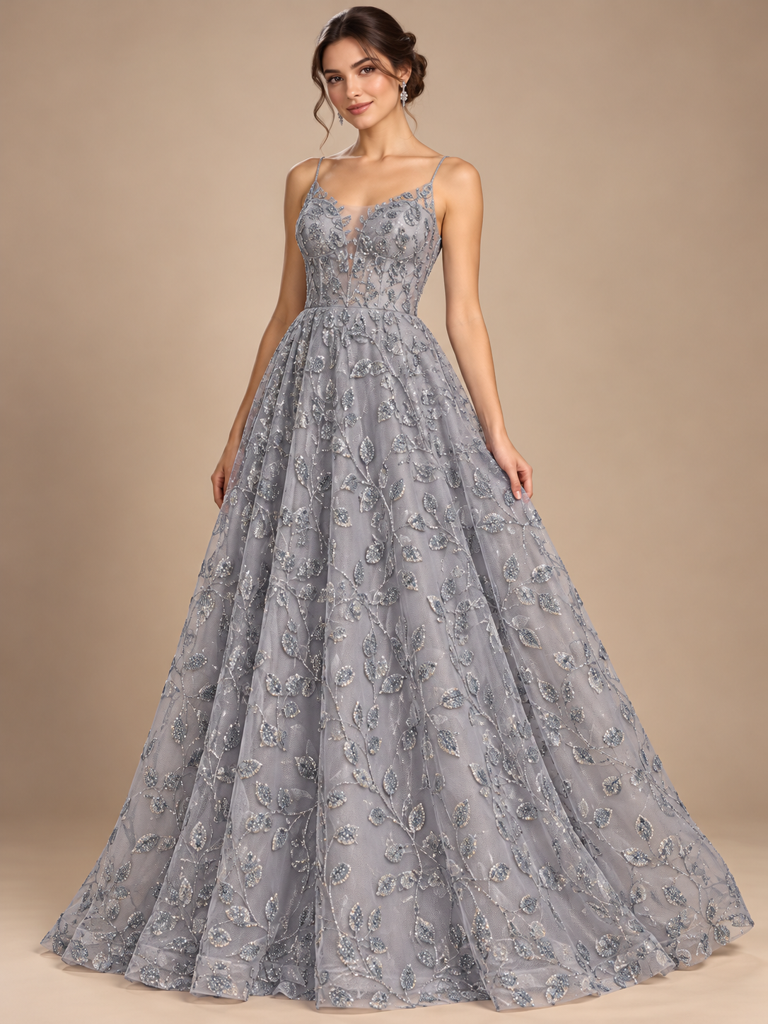 H127 · Inspiración de vestido generada con IA. Se vende tela por metro.