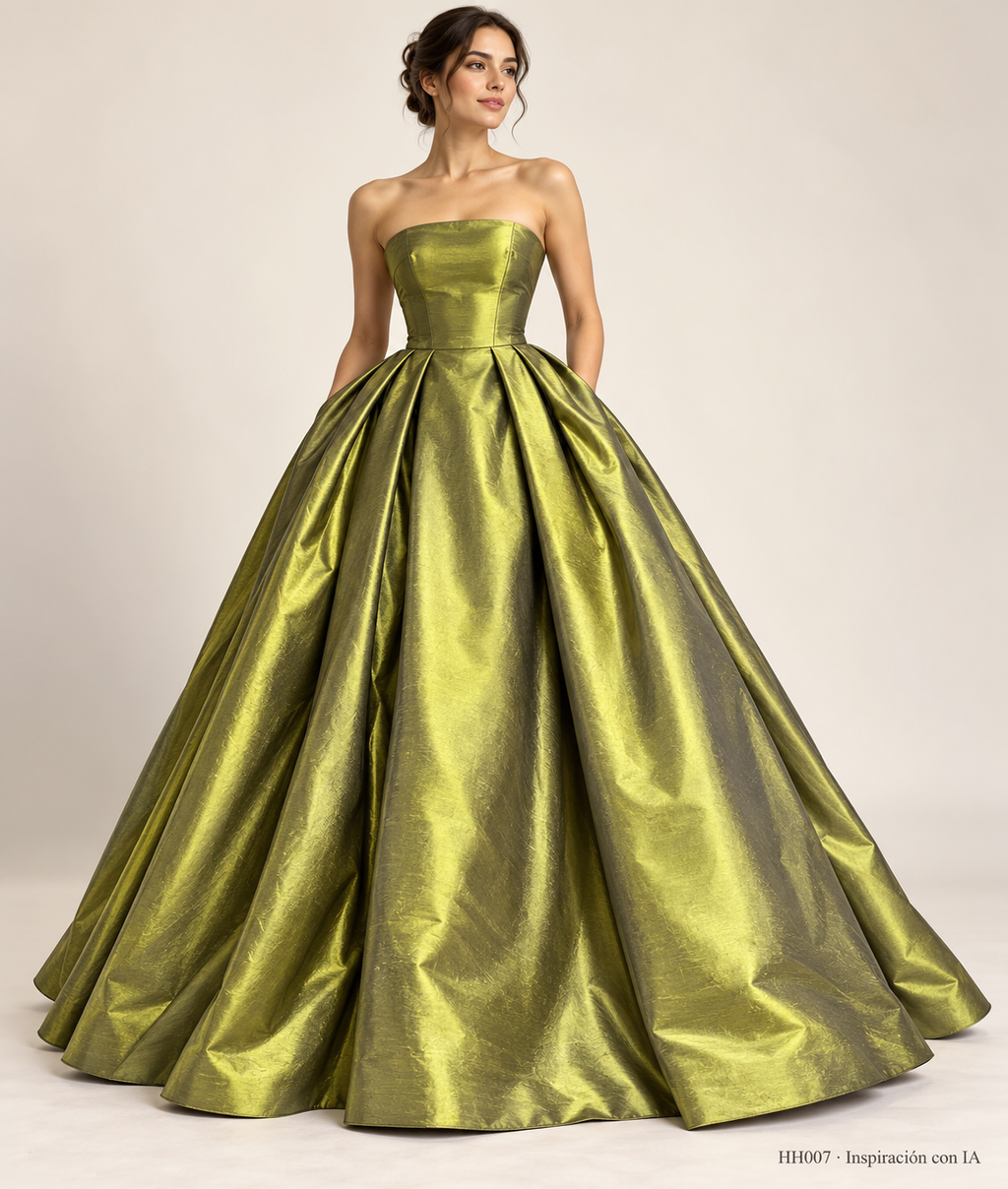 HH007: vestido de inspiración con IA basado en esta tela. Se vende tela por metro.