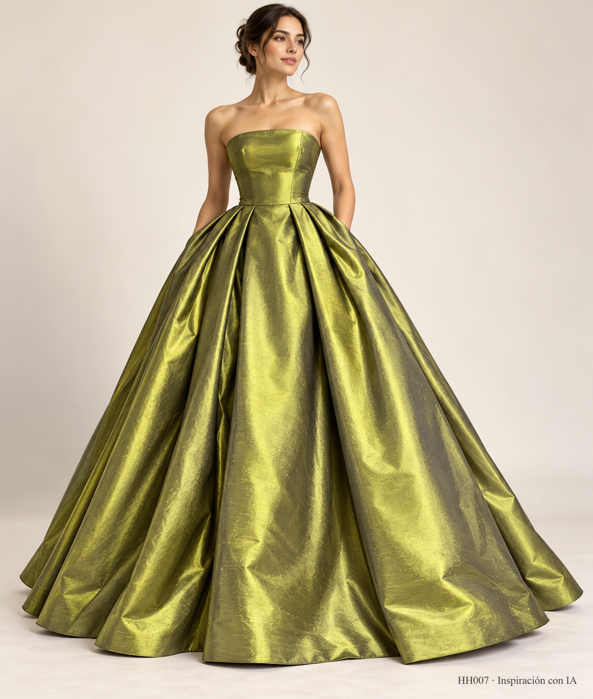 HH007: vestido de inspiración con IA basado en esta tela. Se vende tela por metro.