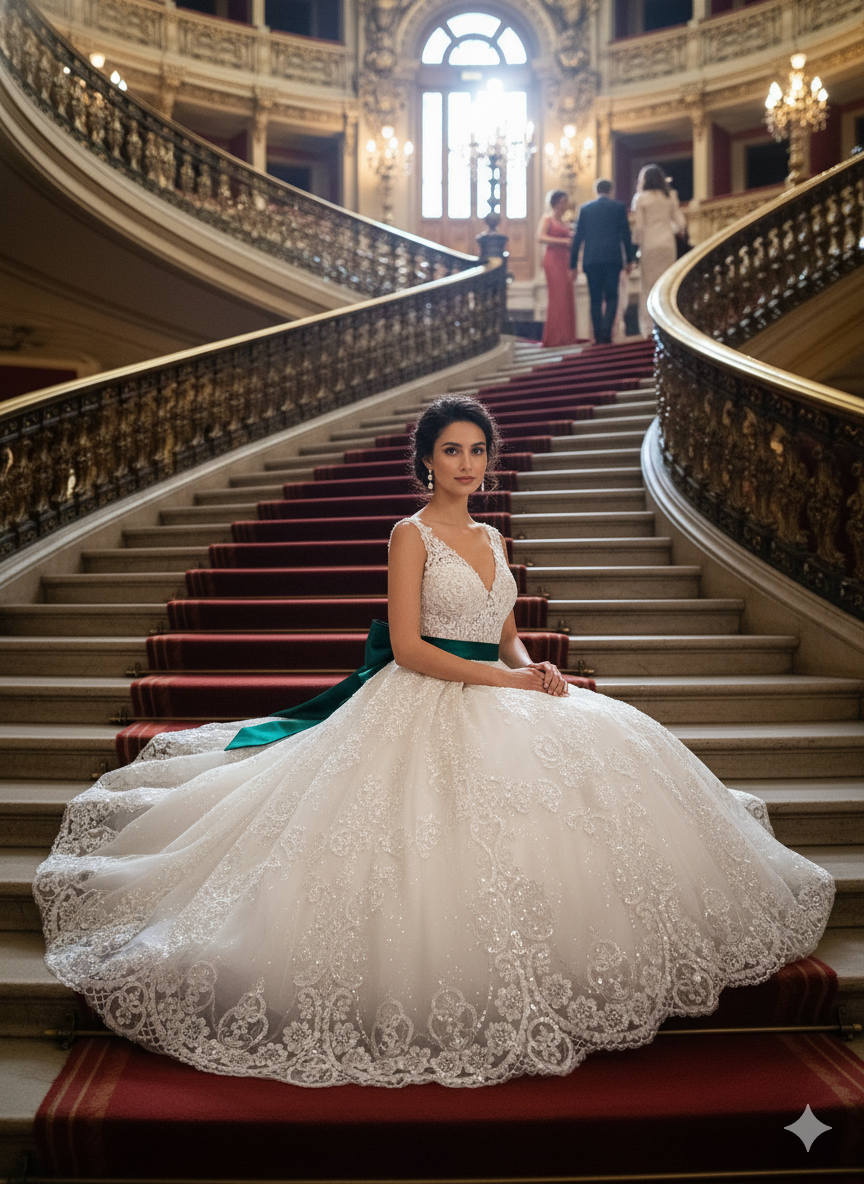 Tul bordado color blanco H018, ideal para vestidos de noche de boda y de XV años