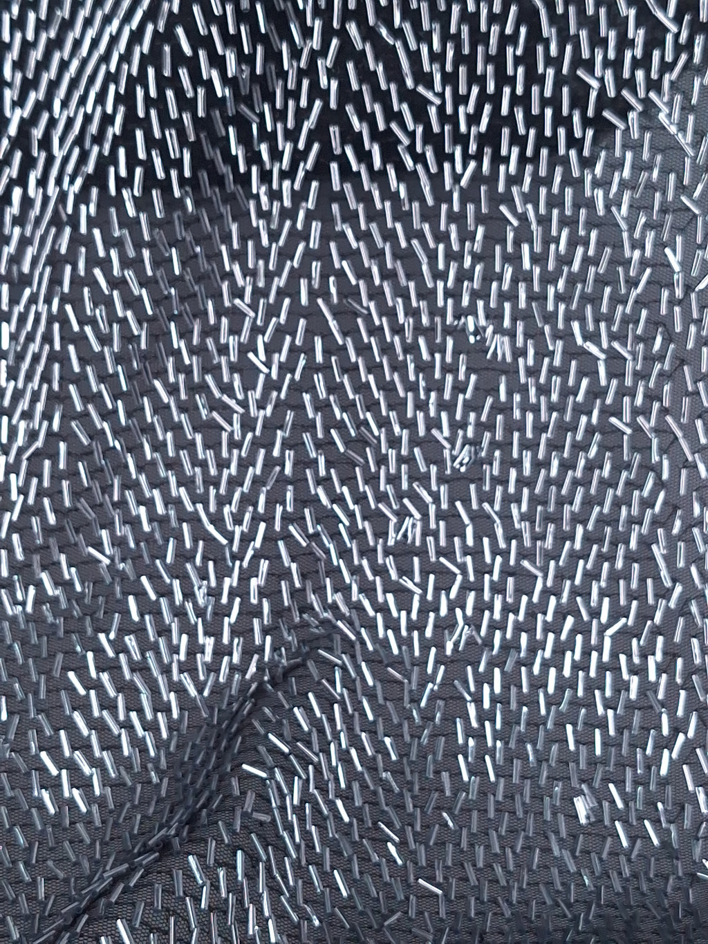 Tul bordado color plata H034, ideal para vestidos de noche de boda y de XV años