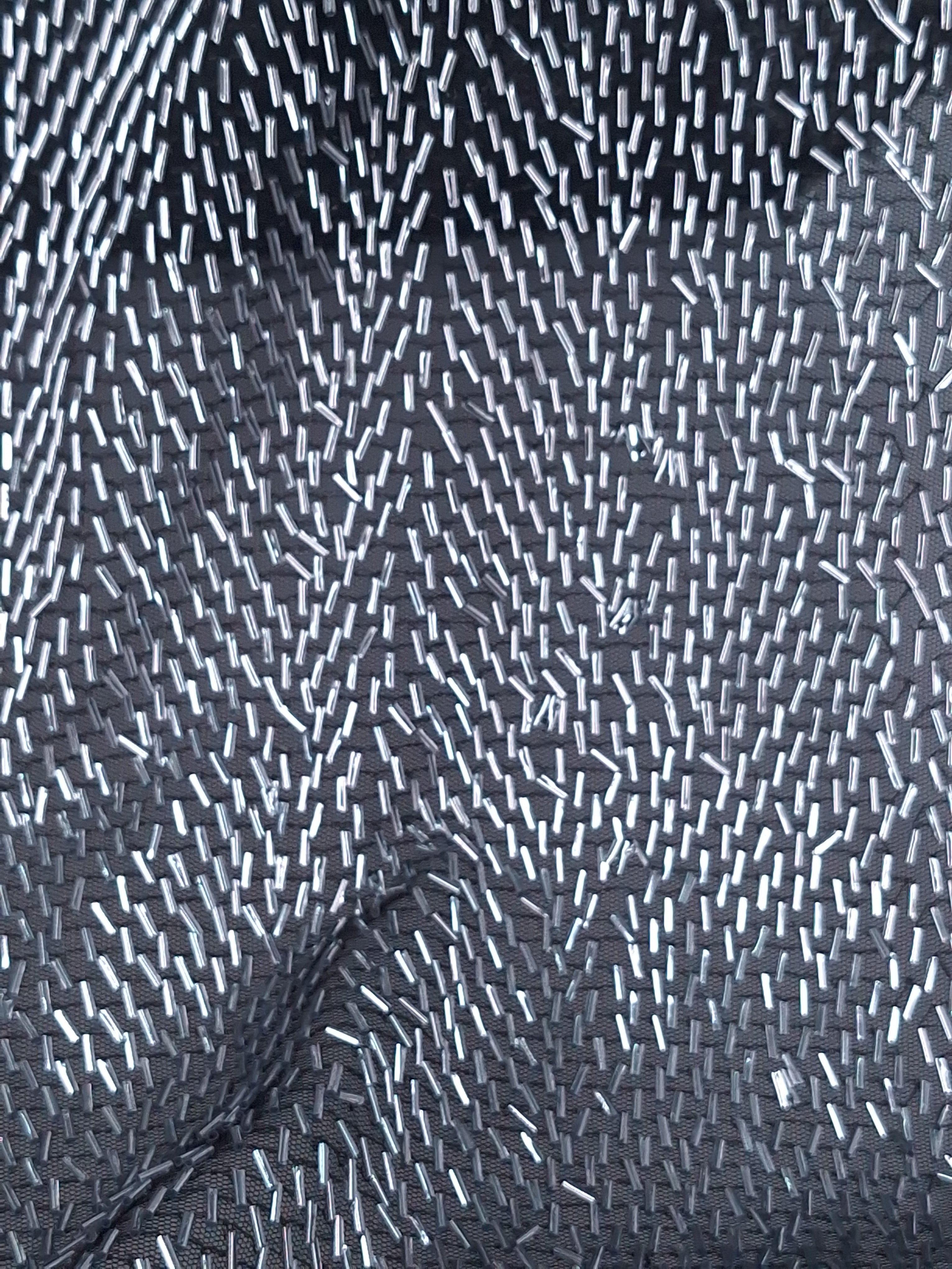 Tul bordado color plata H034, ideal para vestidos de noche de boda y de XV años