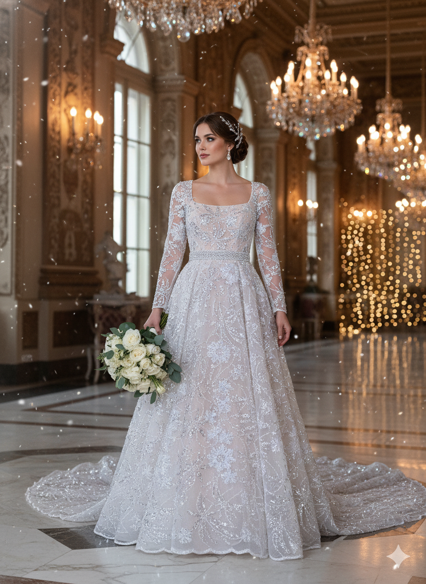 Tul bordado color blanco H101, ideal para vestidos de noche de boda y de XV años