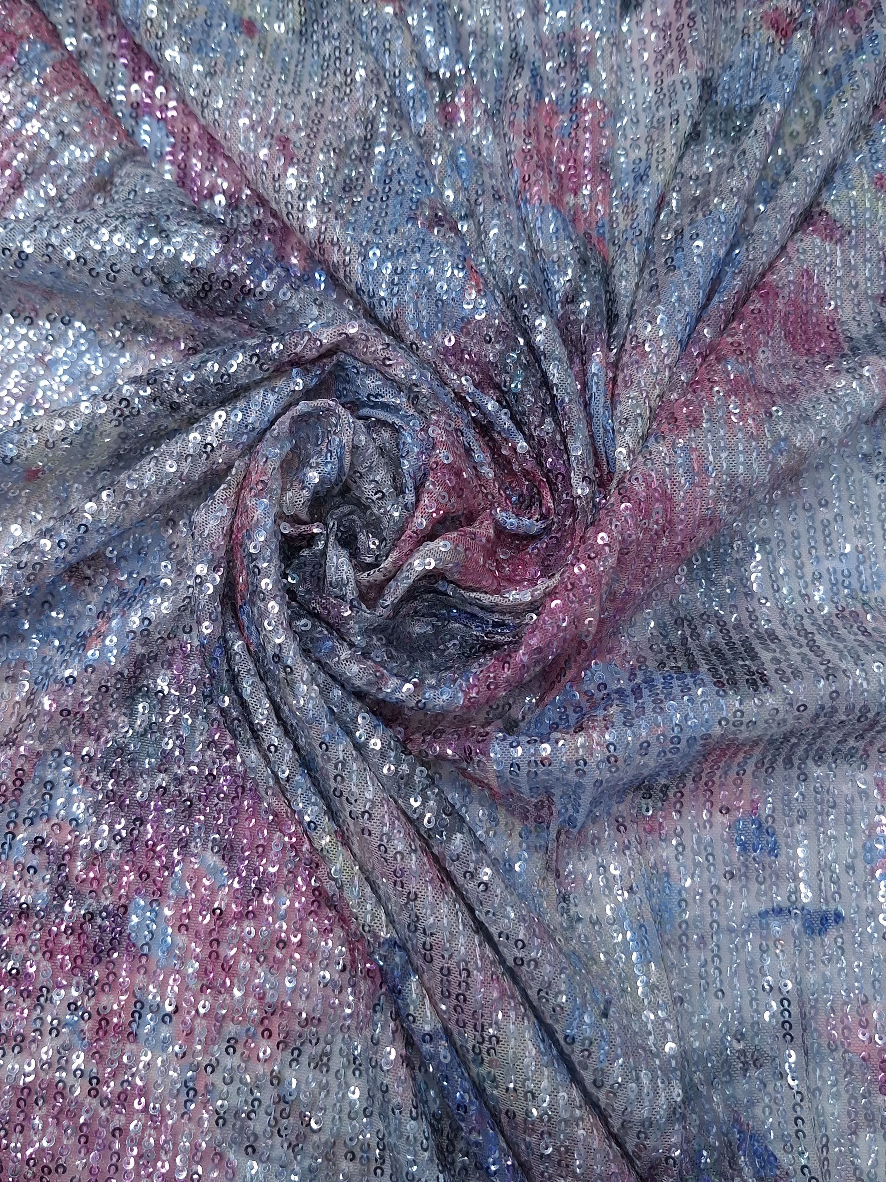 Tul bordado color rosa gris A916, para vestidos de noche de boda y de XV años