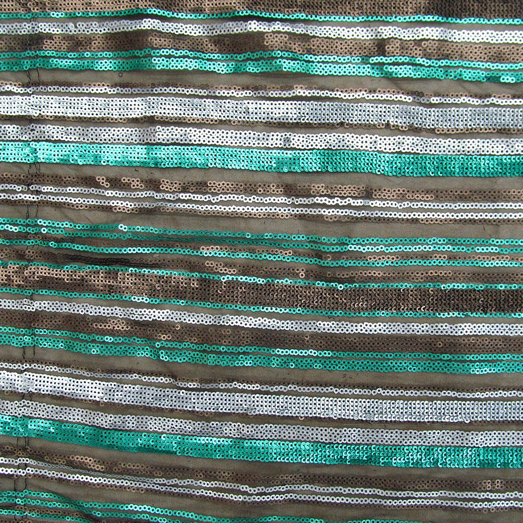 Tul bordado color verde A666, ideal para vestidos de noche de boda y de XV años