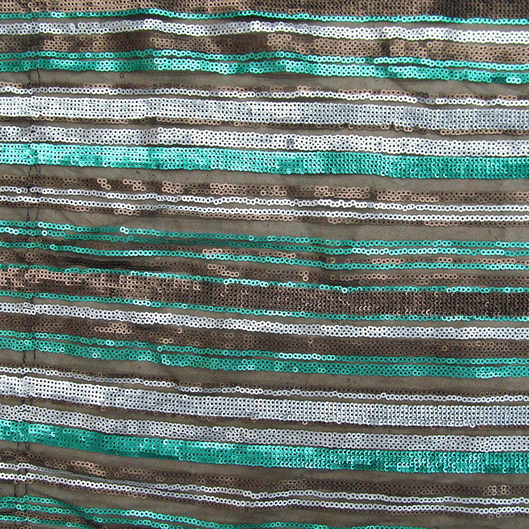 Tul bordado color verde A666, ideal para vestidos de noche de boda y de XV años