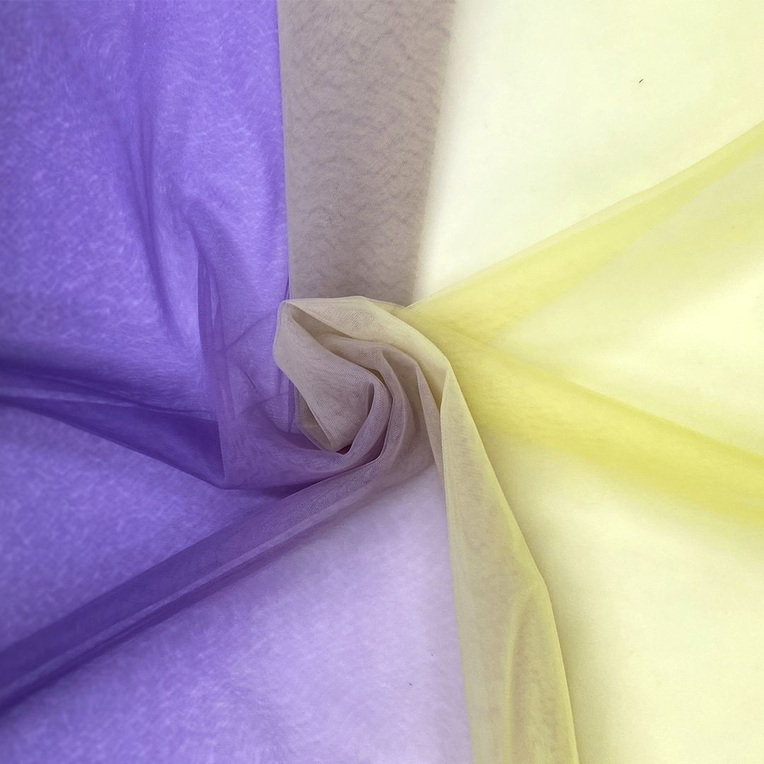 Tul bordado color amarillo morado A625, ideal para vestidos de noche de boda y de XV años