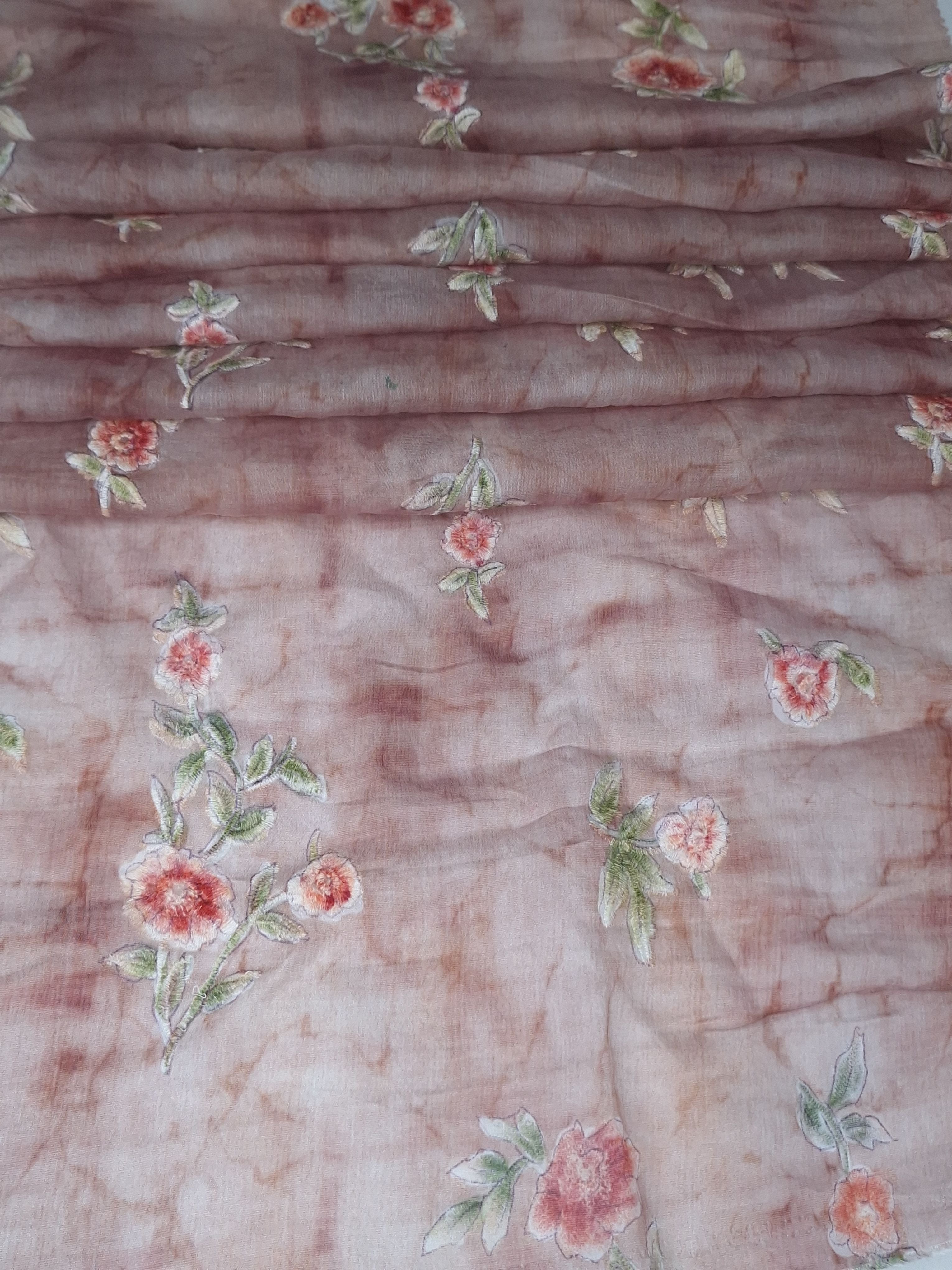 Tul bordado color palo de rosa H184, ideal para vestidos de noche de boda y de XV años