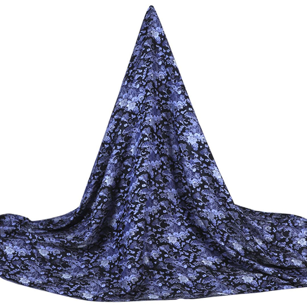 Tul bordado color azul A798, ideal para vestidos de noche de boda y de XV años