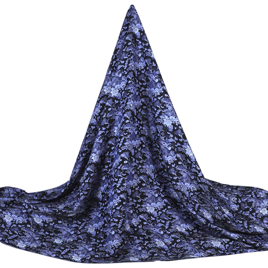 Tul bordado color azul A798, ideal para vestidos de noche de boda y de XV años