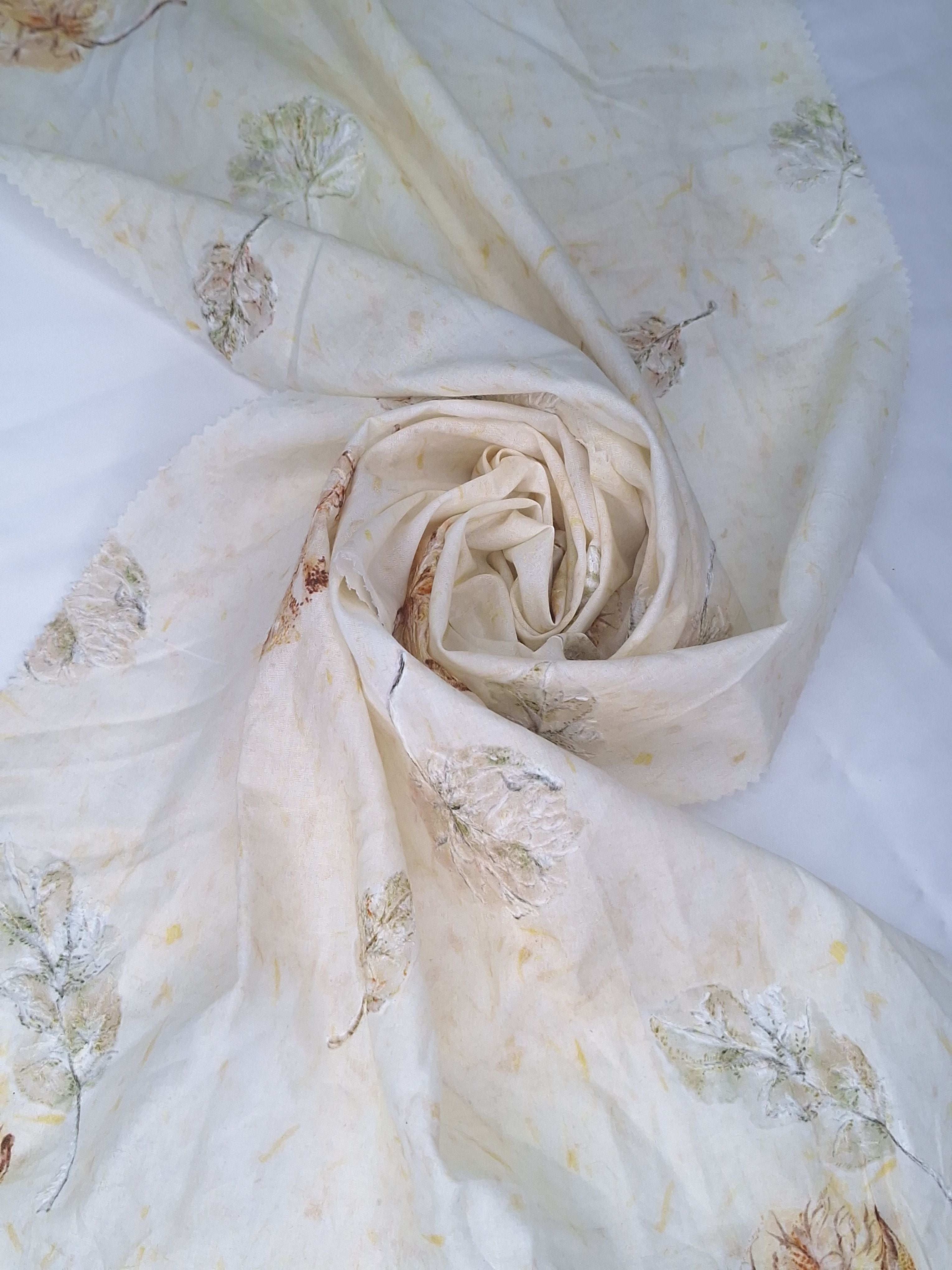 Tul bordado color amarillo H190, ideal para vestidos de noche de boda y de XV años