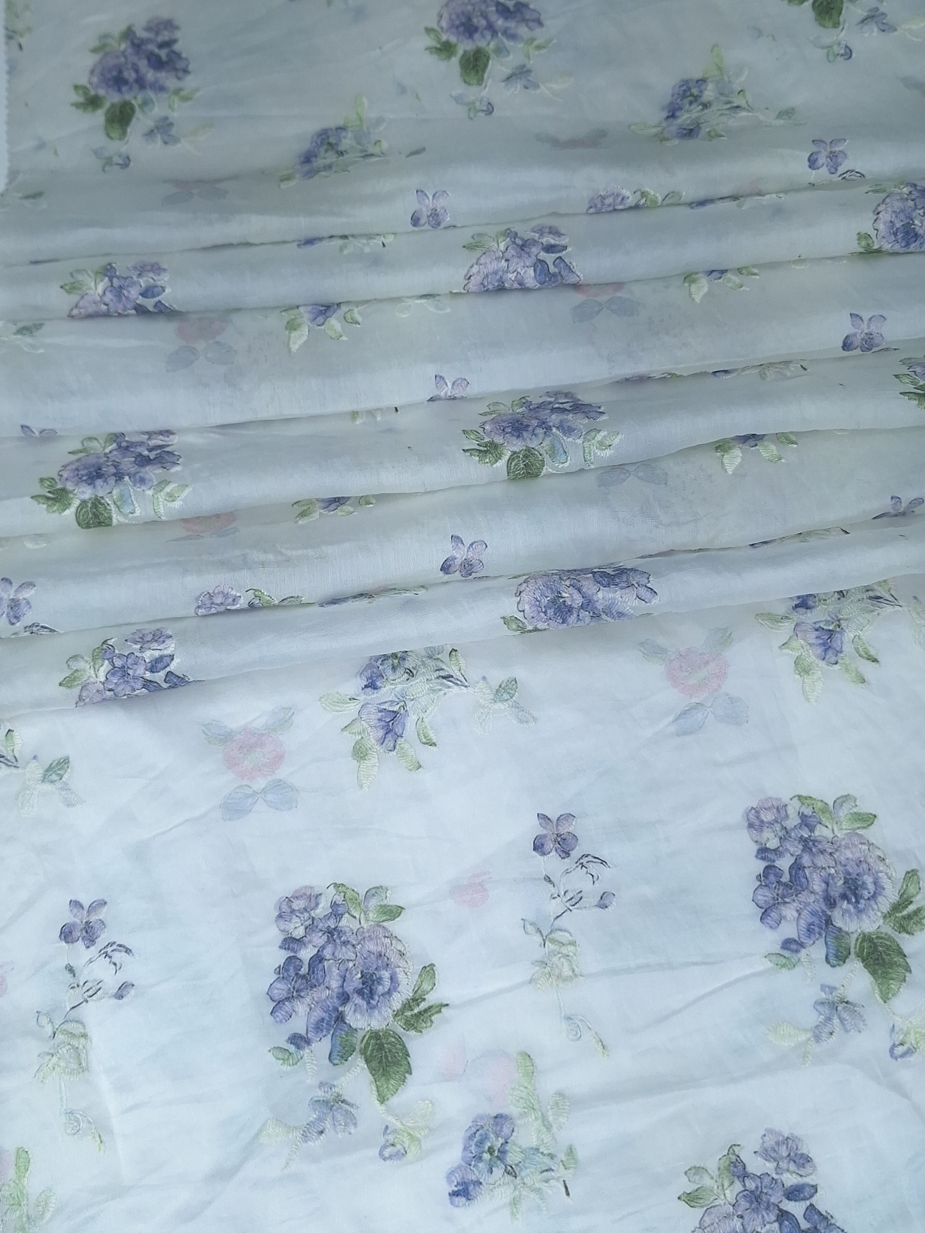 Tul bordado color azul H188, ideal para vestidos de noche de boda y de XV años