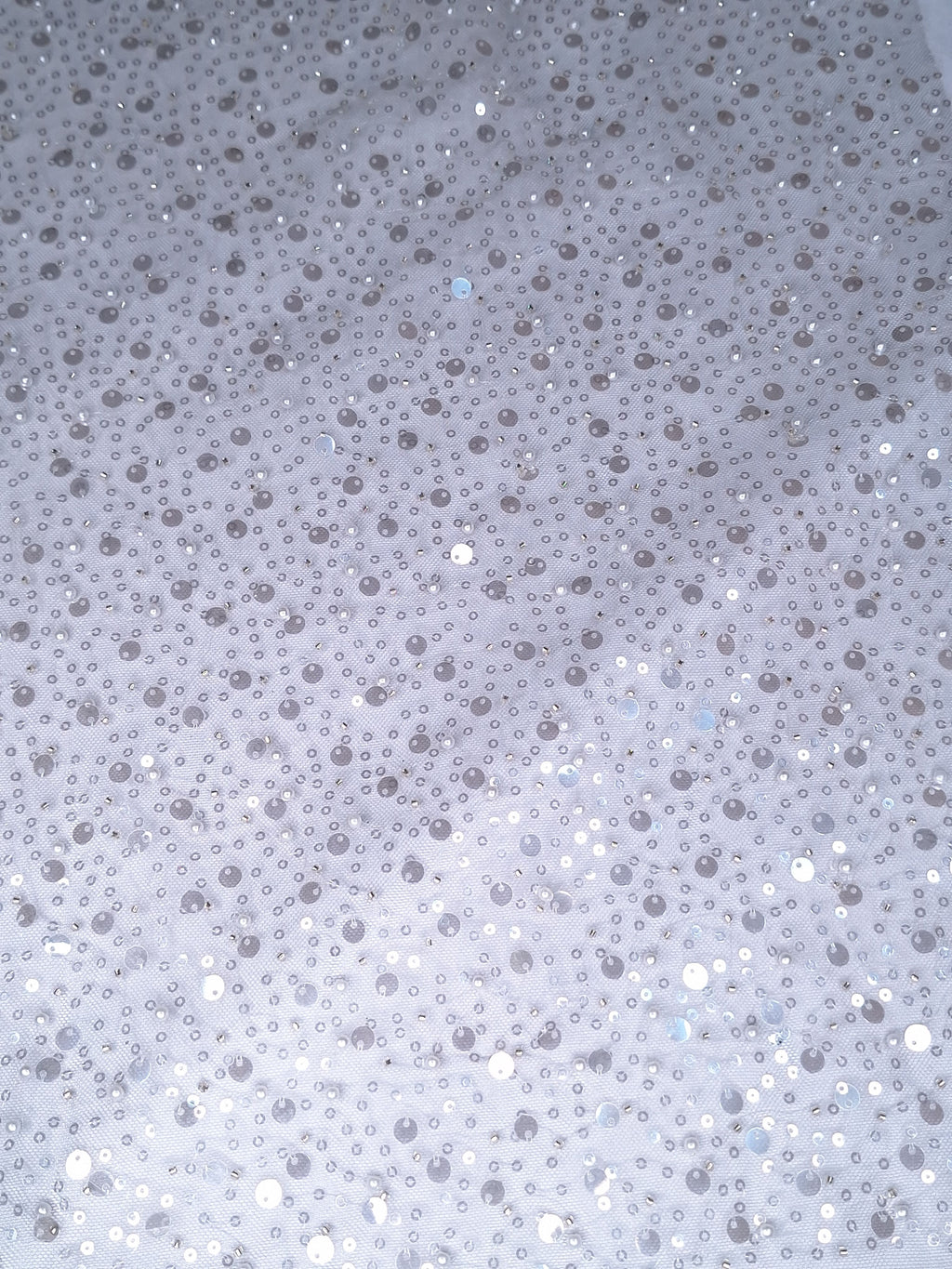 Tul bordado color plata A985, ideal para vestidos de noche de boda y de XV años