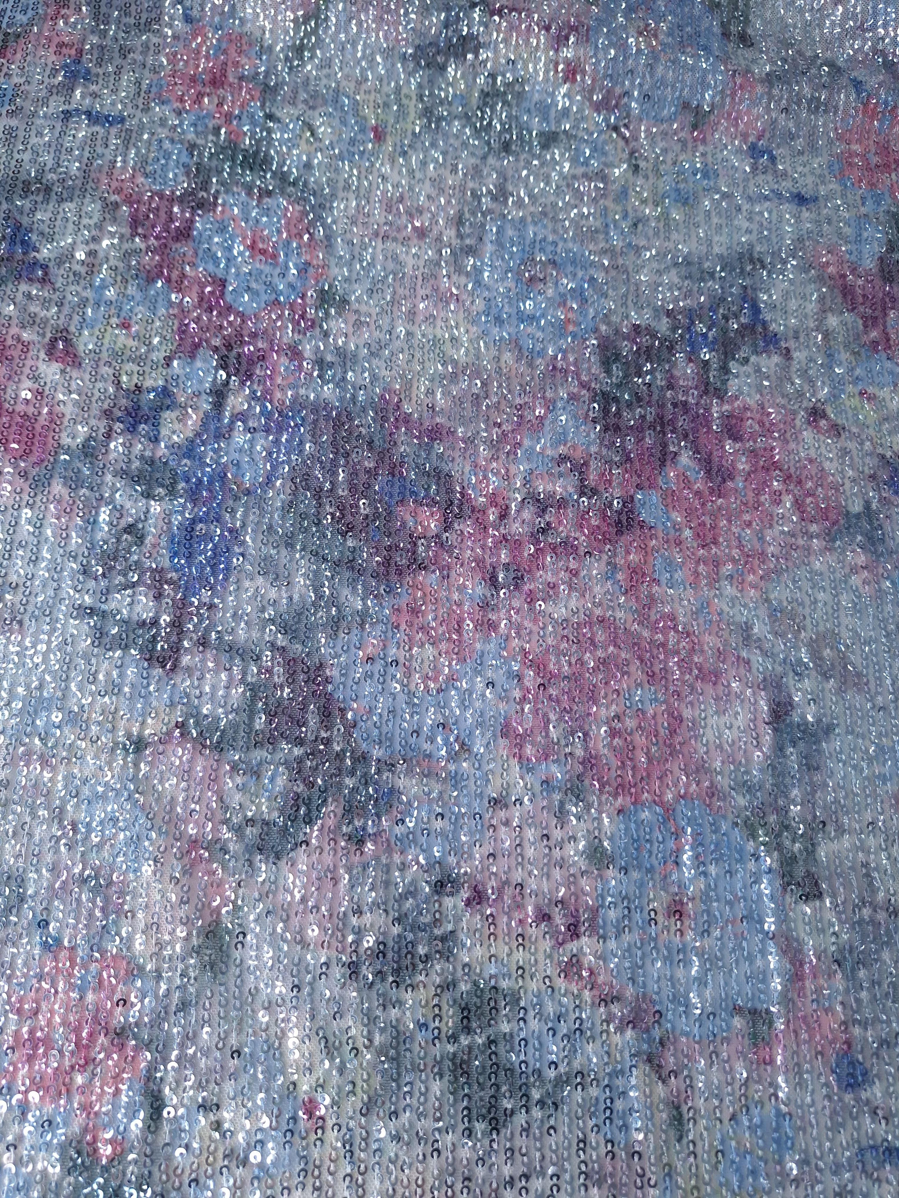 Tul bordado color rosa gris A916, para vestidos de noche de boda y de XV años