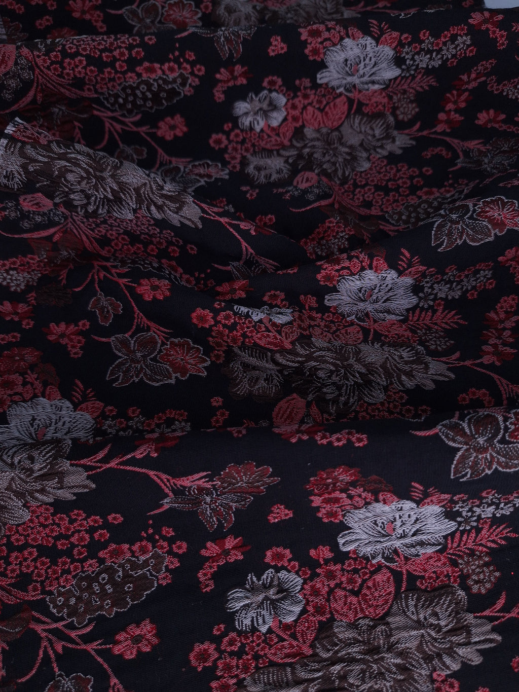 Tul bordado color rojo A798, ideal para vestidos de noche de boda y de XV años