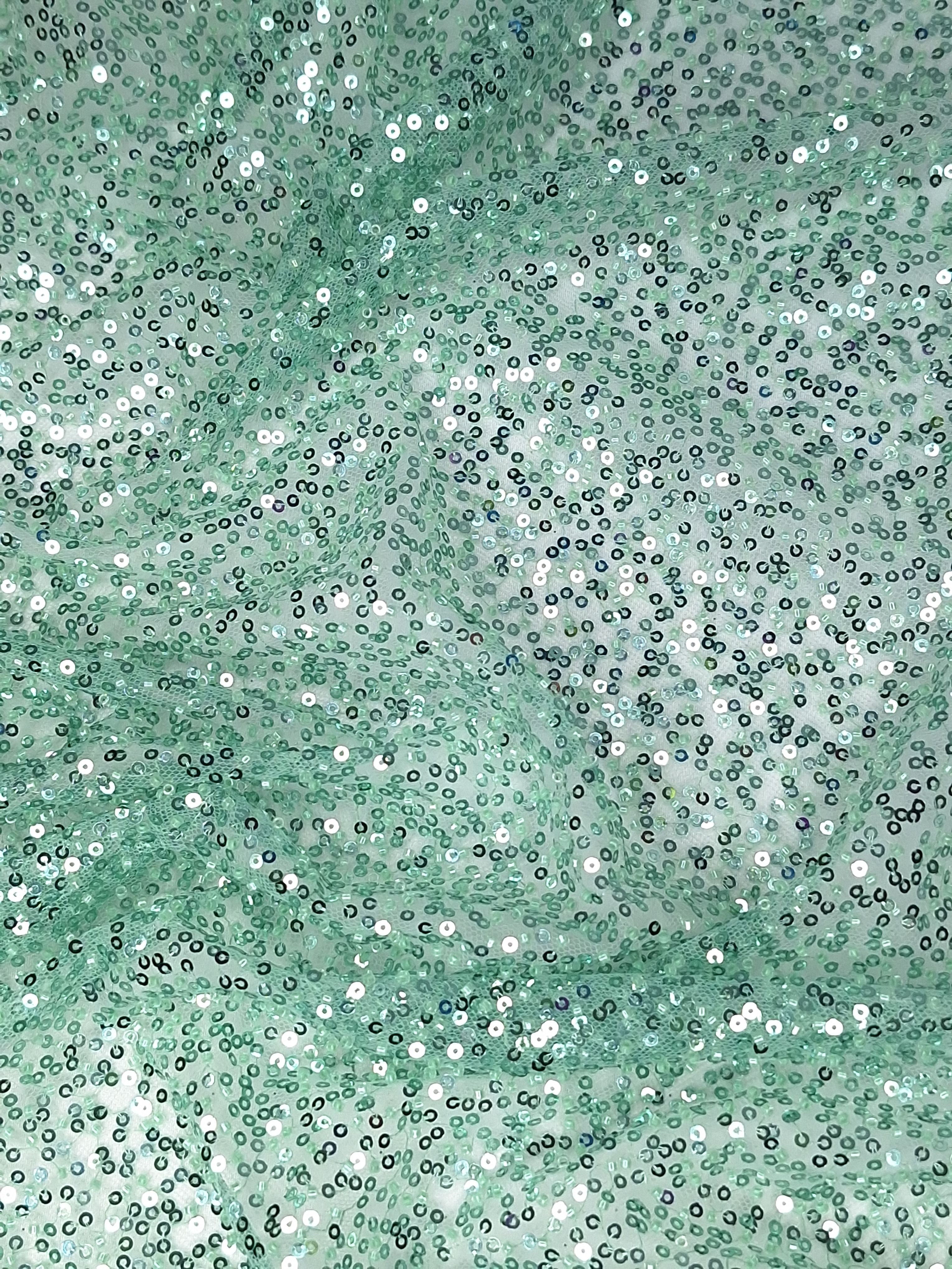 Tul bordado color Aqua A979, ideal para vestidos de noche de boda y de XV años