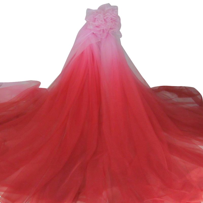 Tul bordado color fresa rosa A625, ideal para vestidos de noche de boda y de xv años