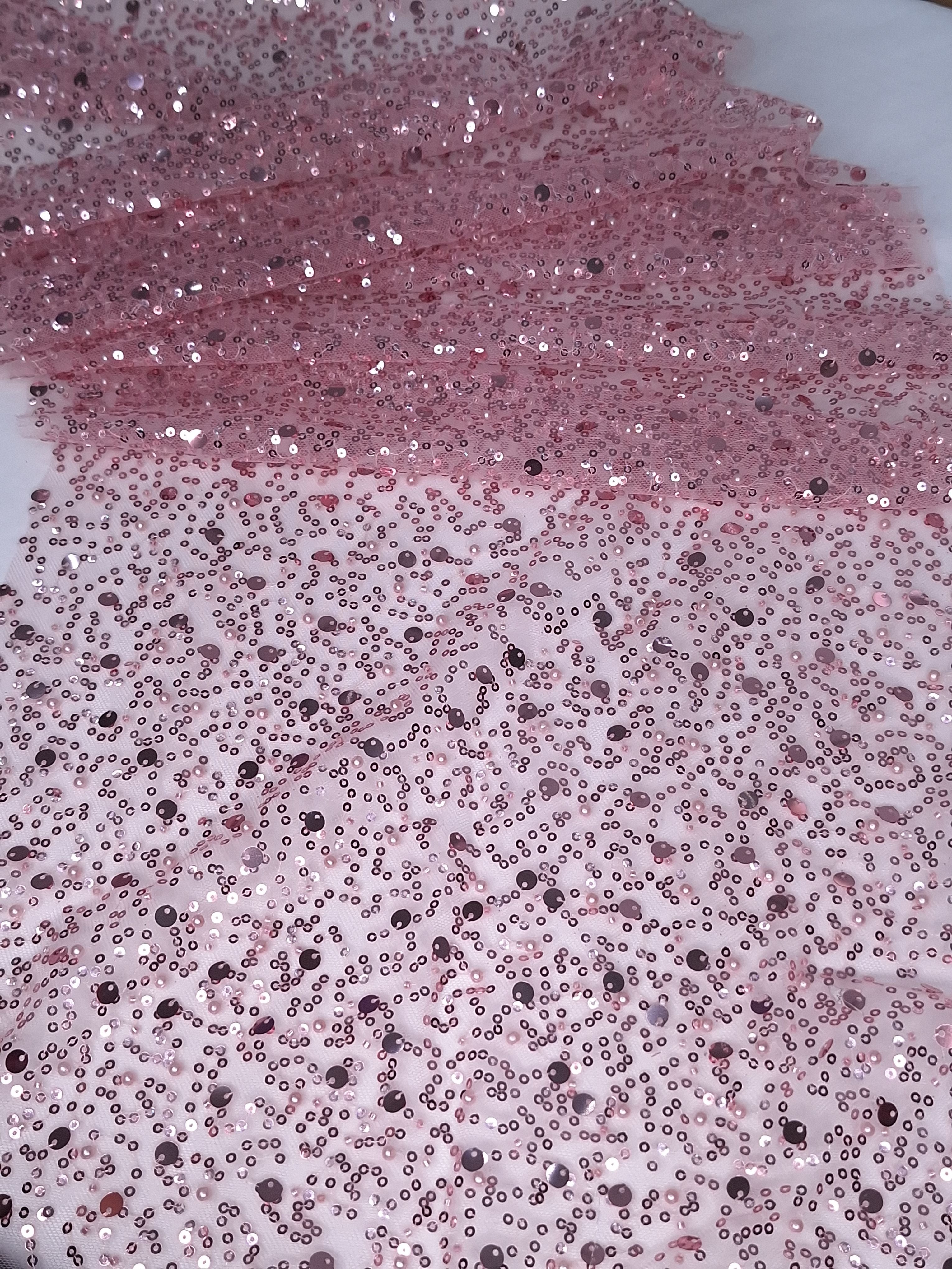 Tul bordado color rosa H071, para vestidos de noche de boda y de XV años