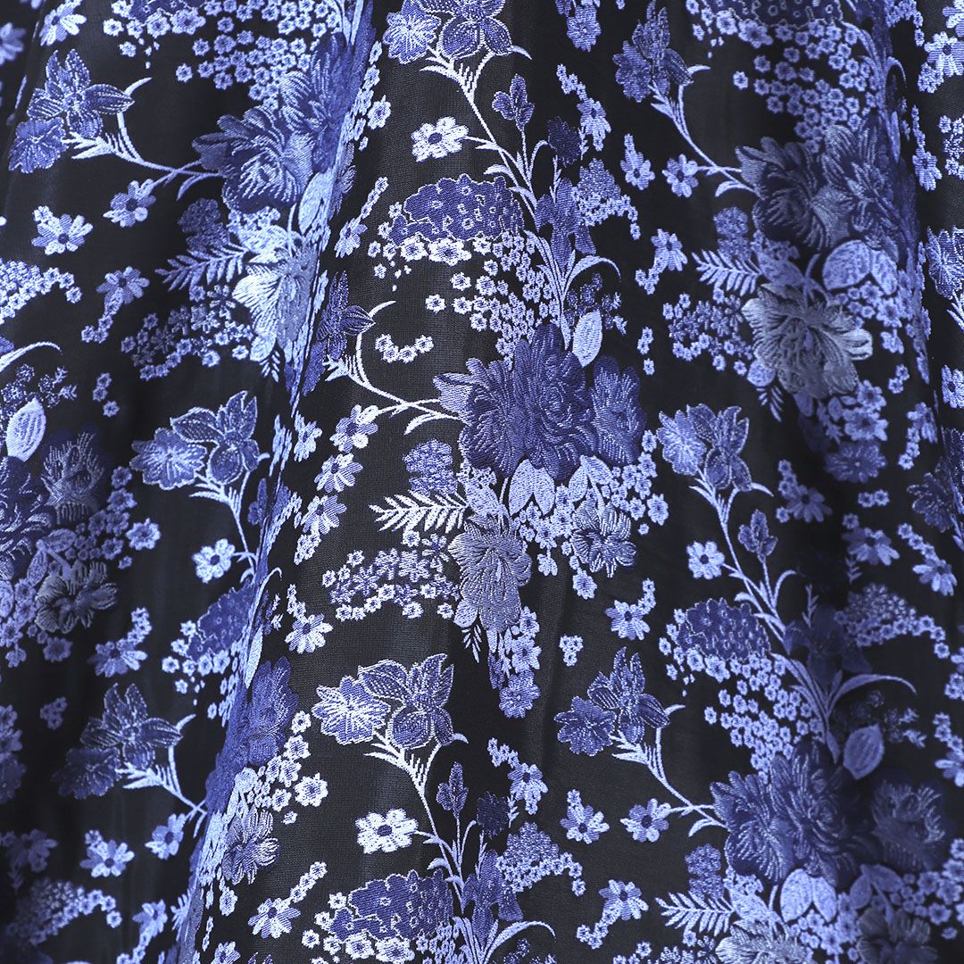 Tul bordado color azul A798, ideal para vestidos de noche de boda y de XV años