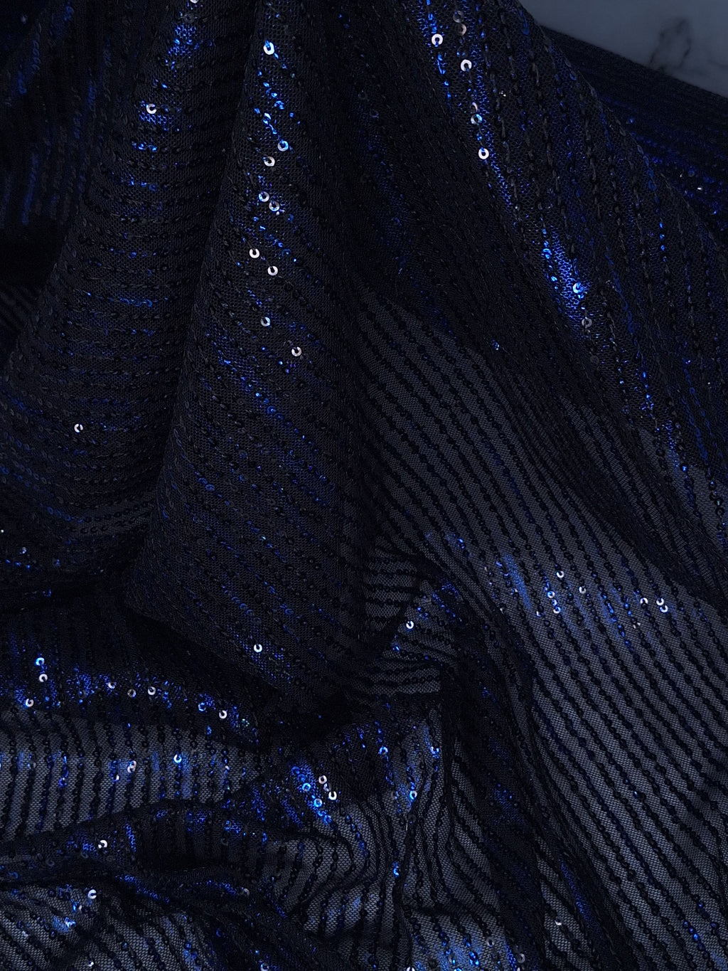 Tul bordado color rey A966, ideal para vestidos de noche de boda y de XV años