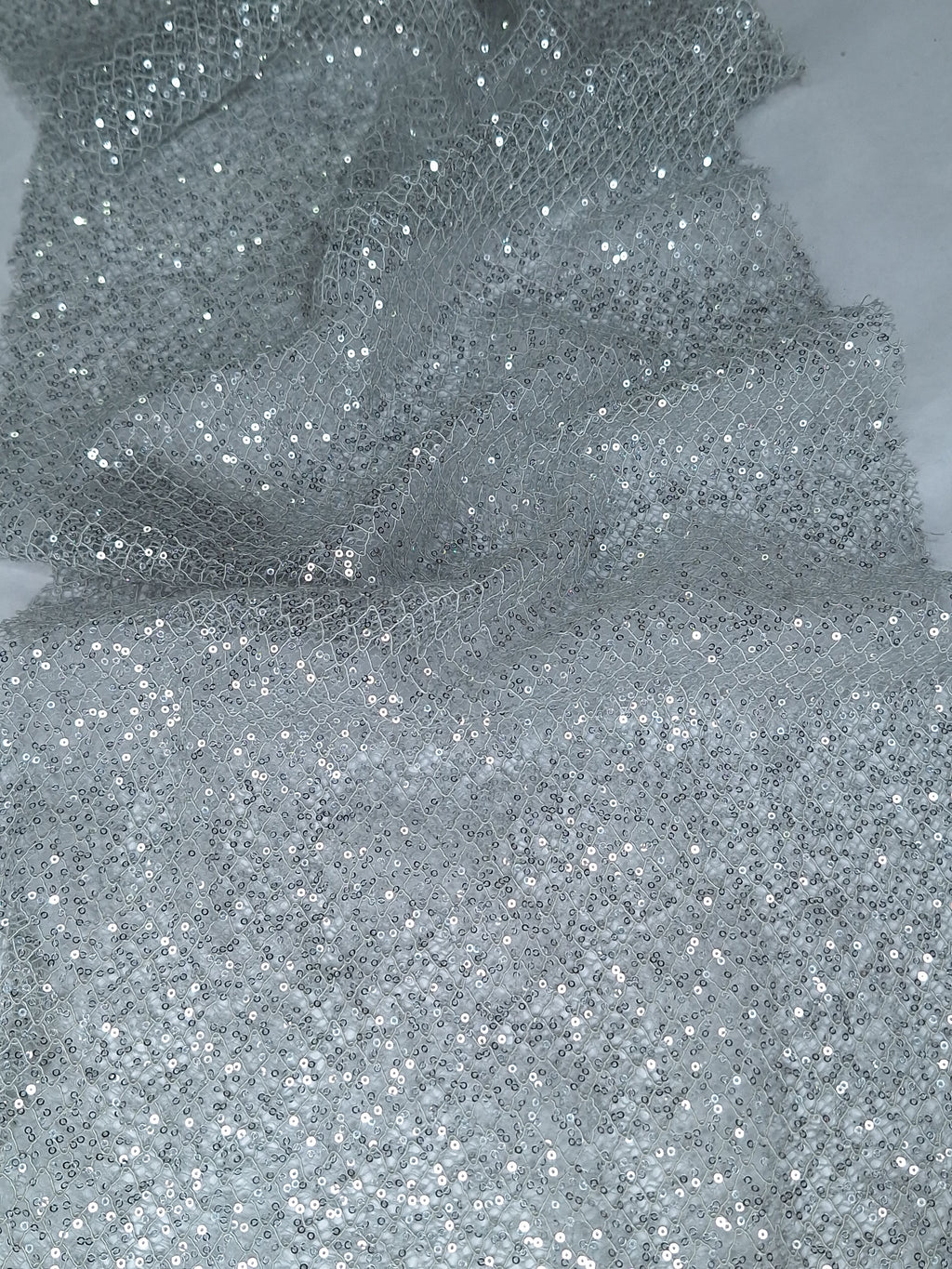 Tul bordado color gris A830, ideal para vestidos de noche de boda y de XV años