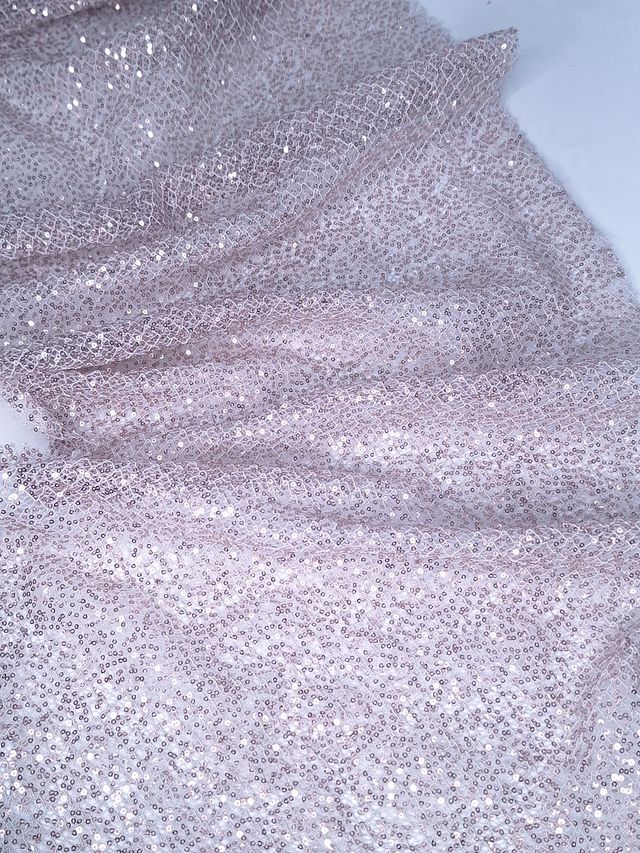 Tul bordado color palo de rosa A830, ideal para vestidos de noche de boda y de XV años