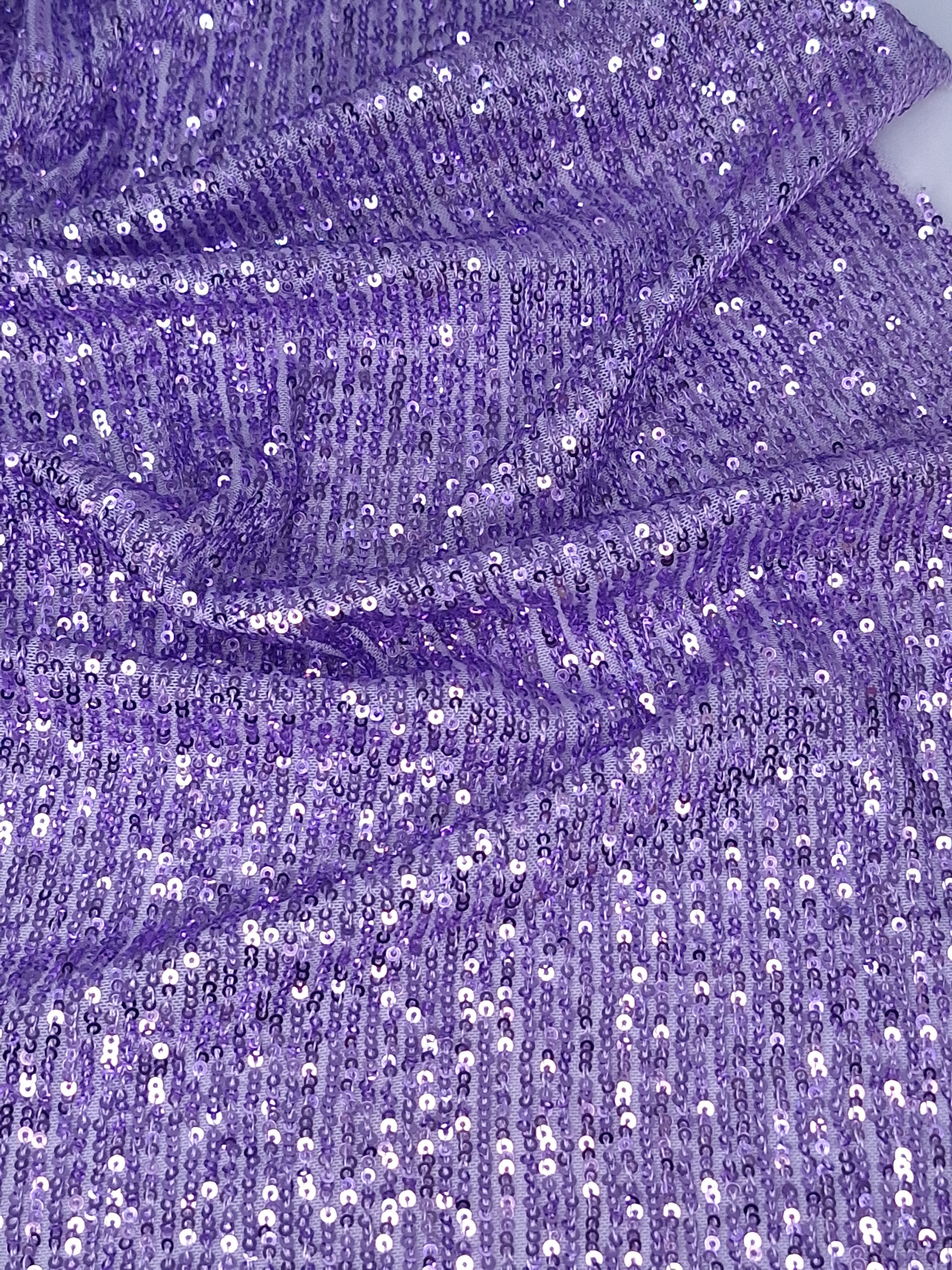 Tul bordado color lila claro A913, ideal para vestidos de noche de boda y de XV años