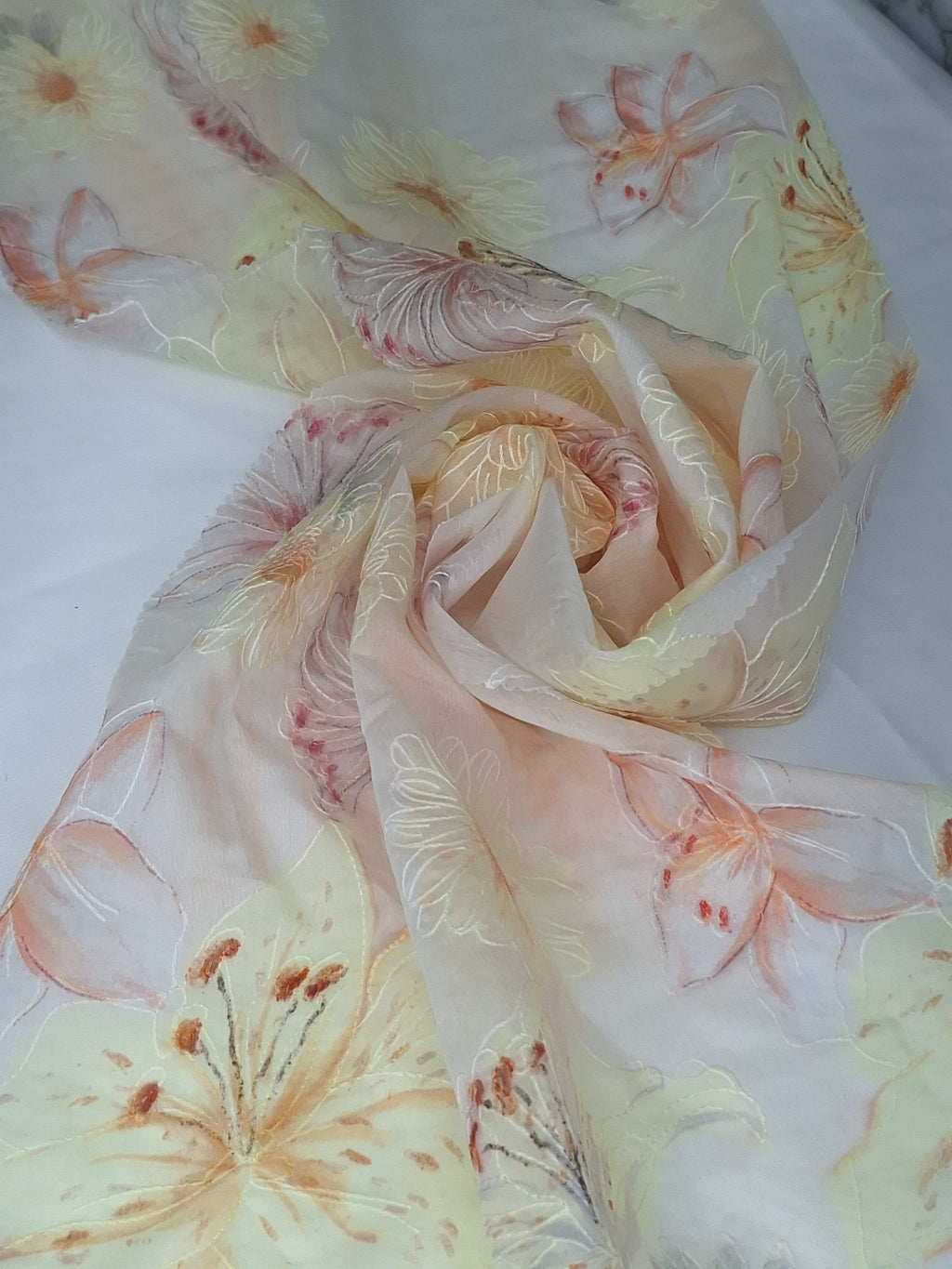 Tul bordado color rosa H182, ideal para vestidos de noche de boda y de XV años
