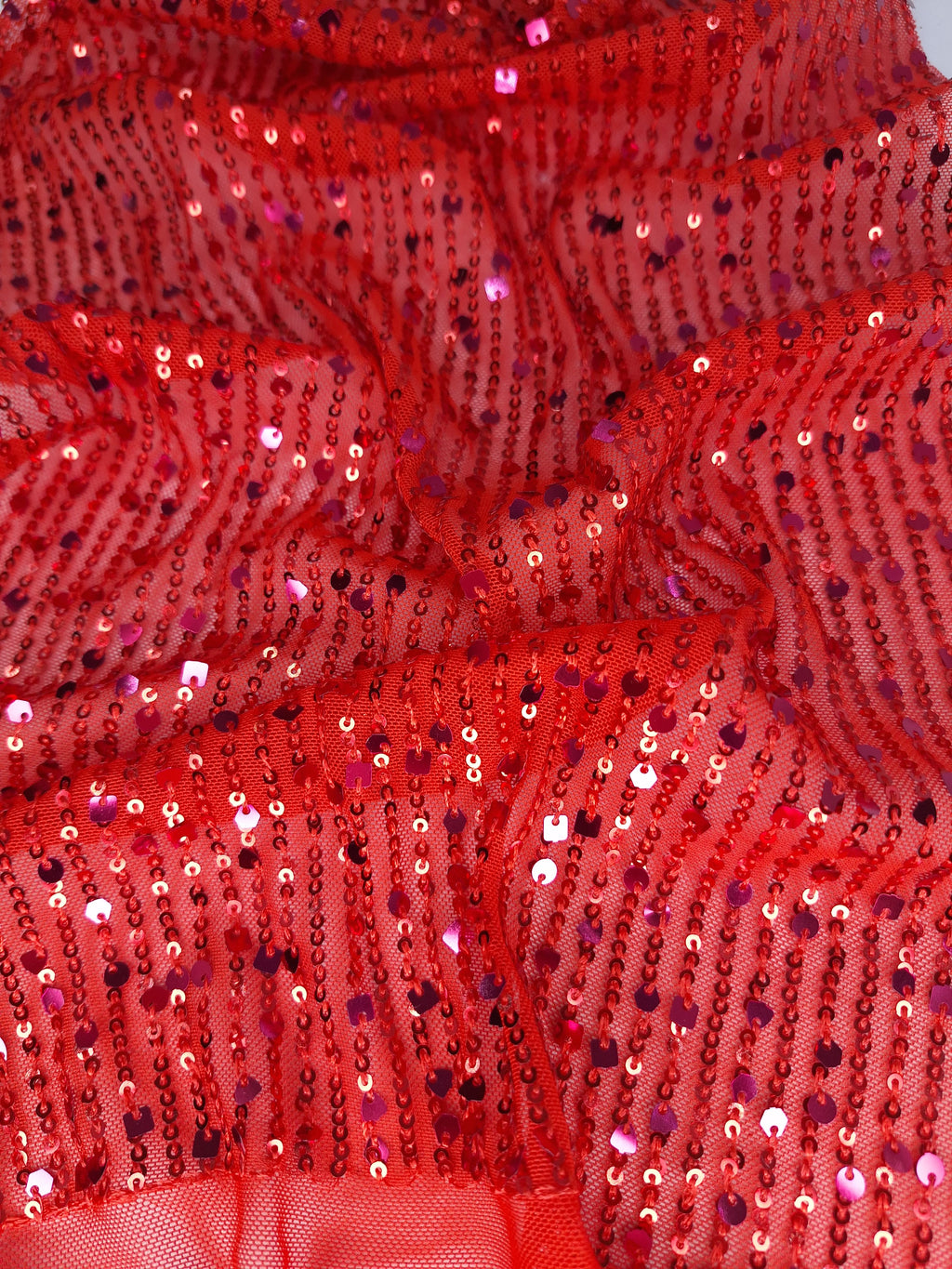 Tul bordado color rojo H078, ideal para vestidos de noche de boda y de XV años