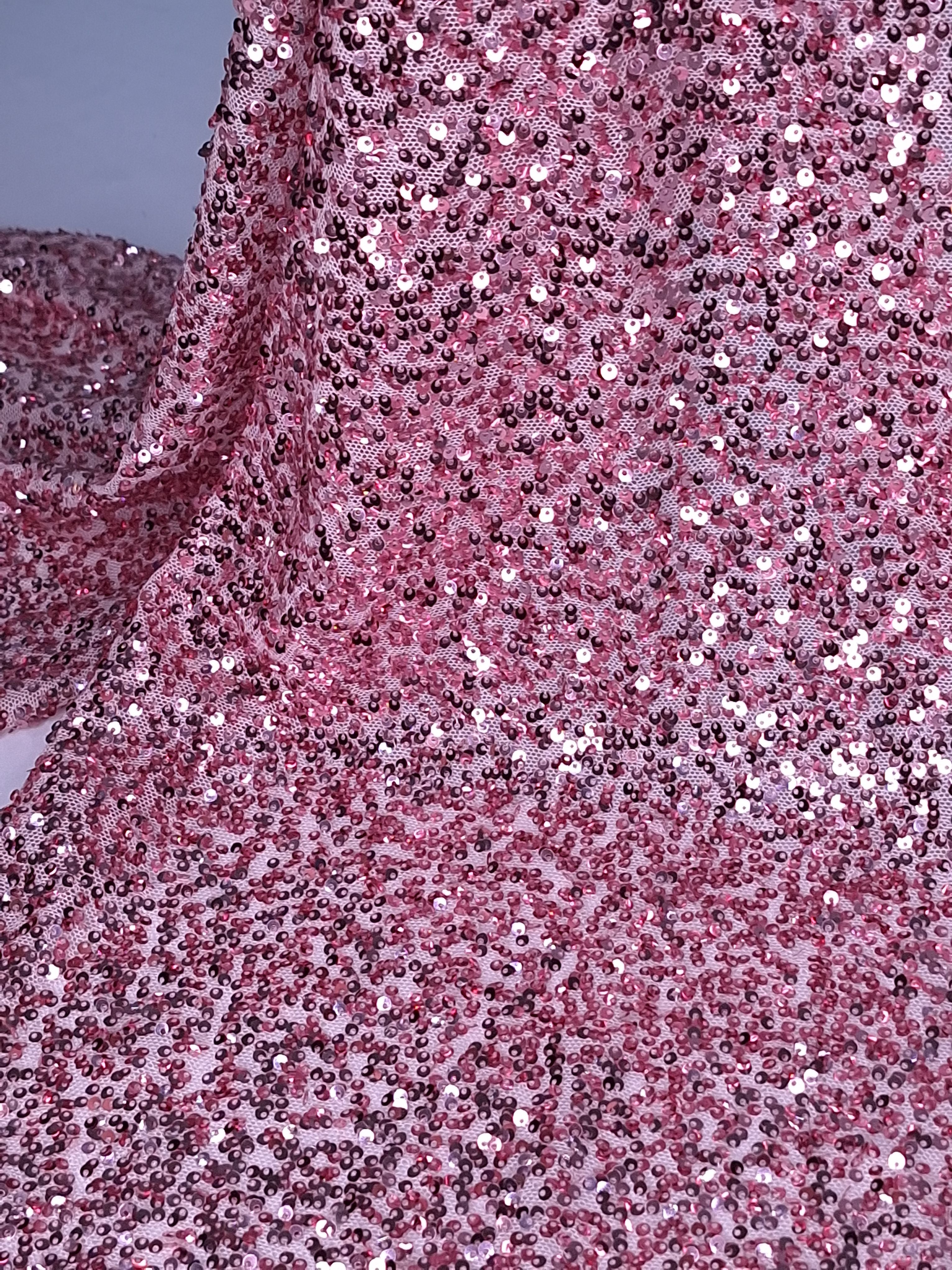 Tul bordado color rosa A912, para vestidos de noche de boda y de XV años