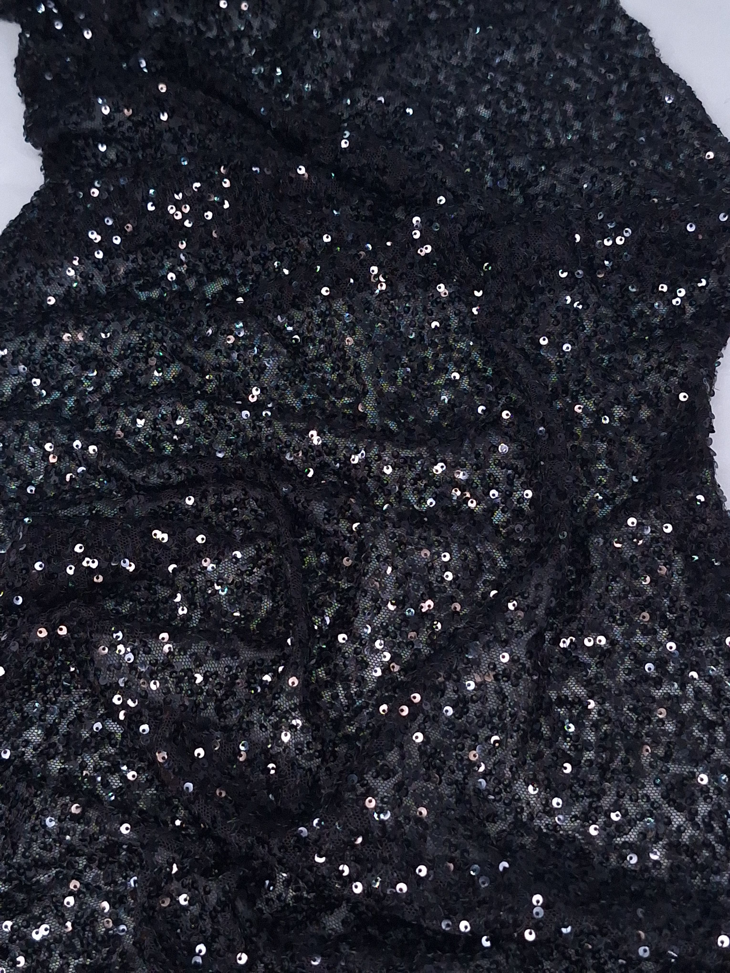 Tul bordado color negro A912, ideal para vestidos de noche de boda y de XV Años