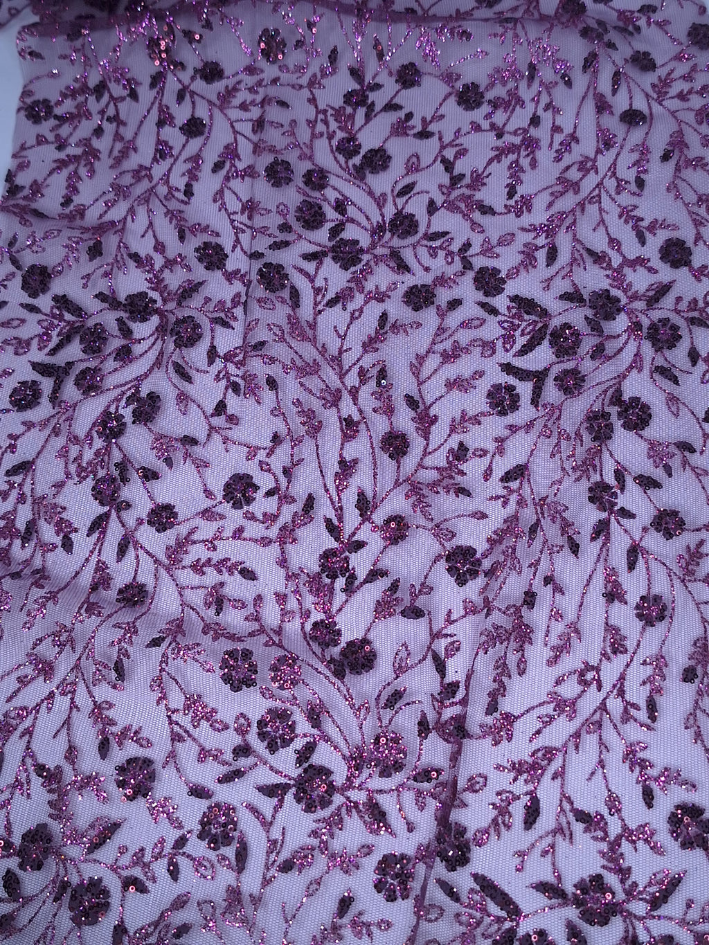 Tul bordado color lila morado H036, ideal para vestidos de noche de boda y de XV años