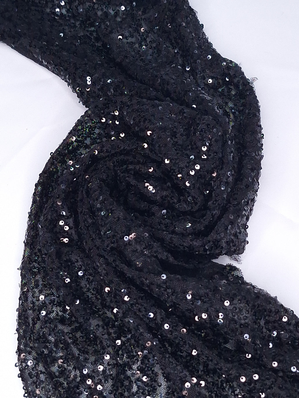 Tul bordado color negro A912, ideal para vestidos de noche de boda y de XV Años