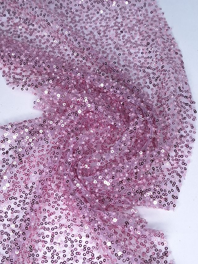 Tul bordado color lila A979, ideal para vestidos de noche de boda y de XV años