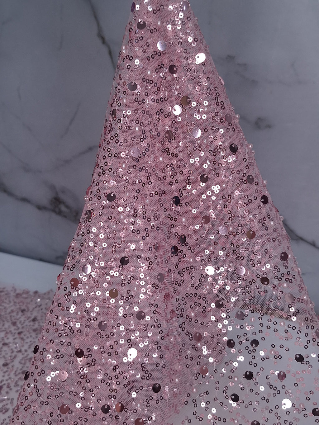 Tul bordado color rosa H071, para vestidos de noche de boda y de XV años