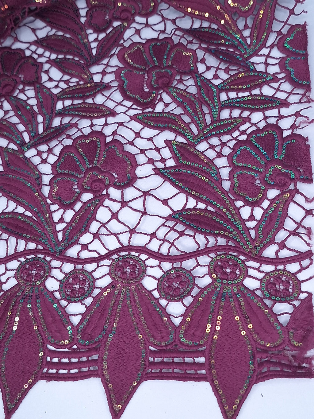 Tul bordado color morado A889, ideal para vestidos de noche de boda y de XV años